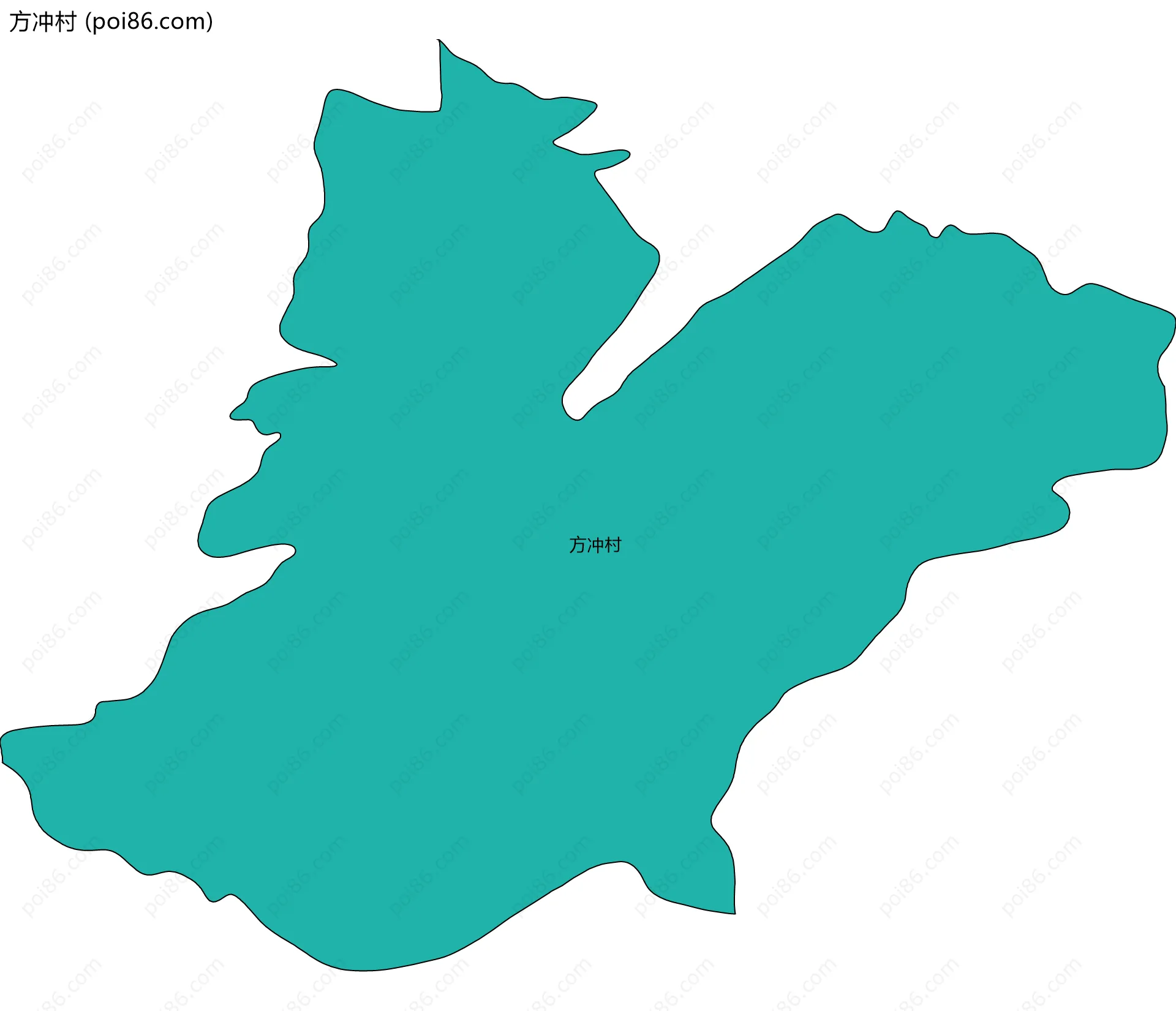 方冲村边界地图