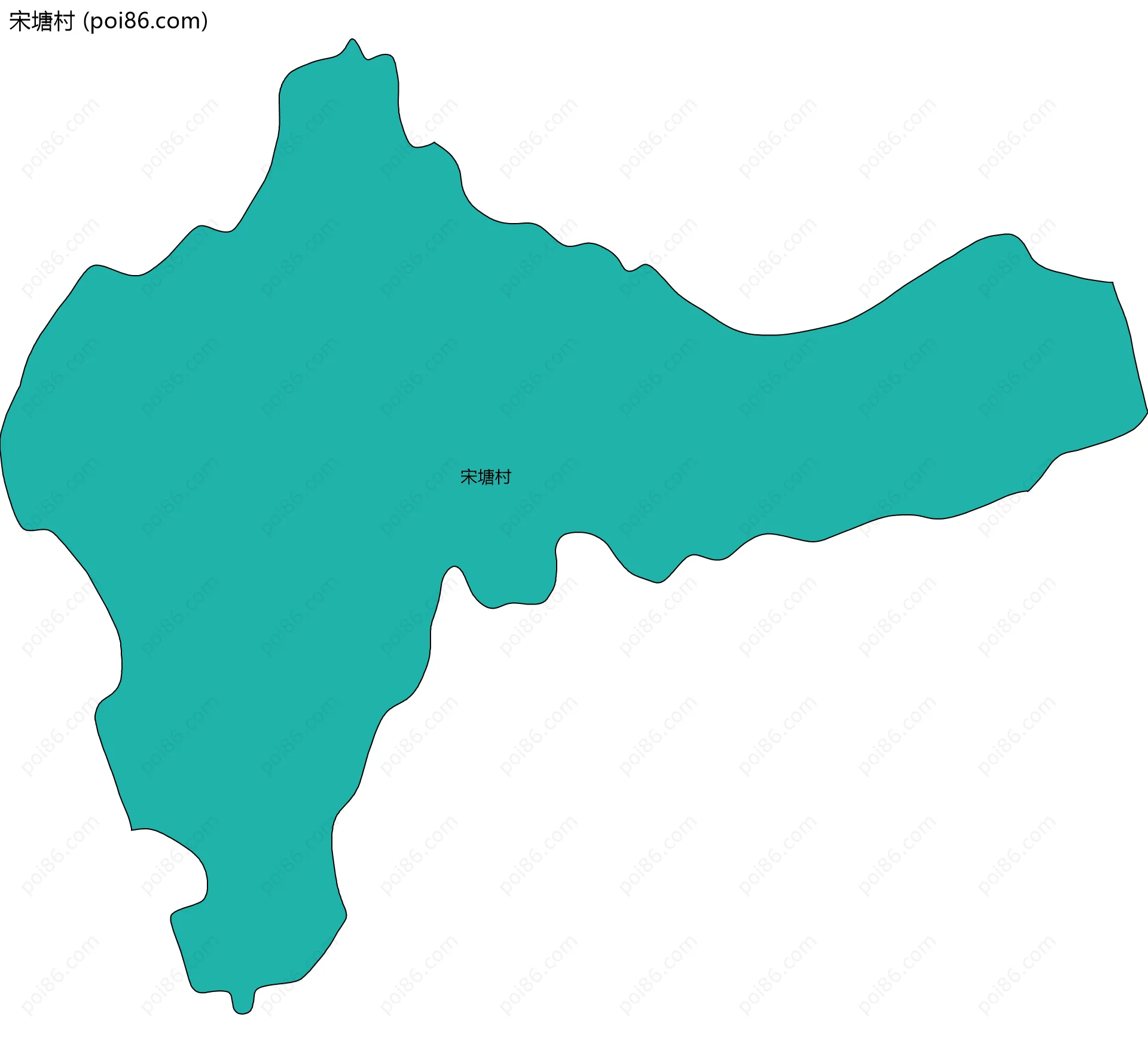 宋塘村边界地图