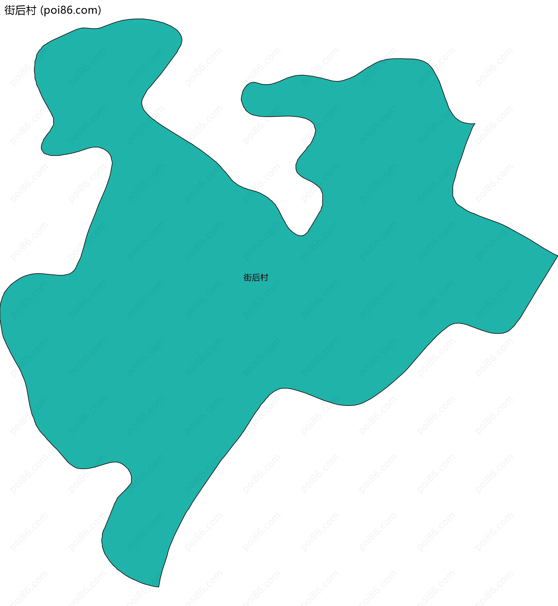 街后村边界地图