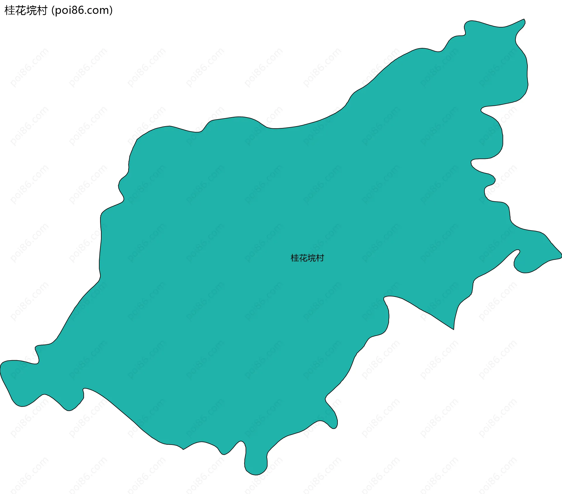 桂花垸村边界地图