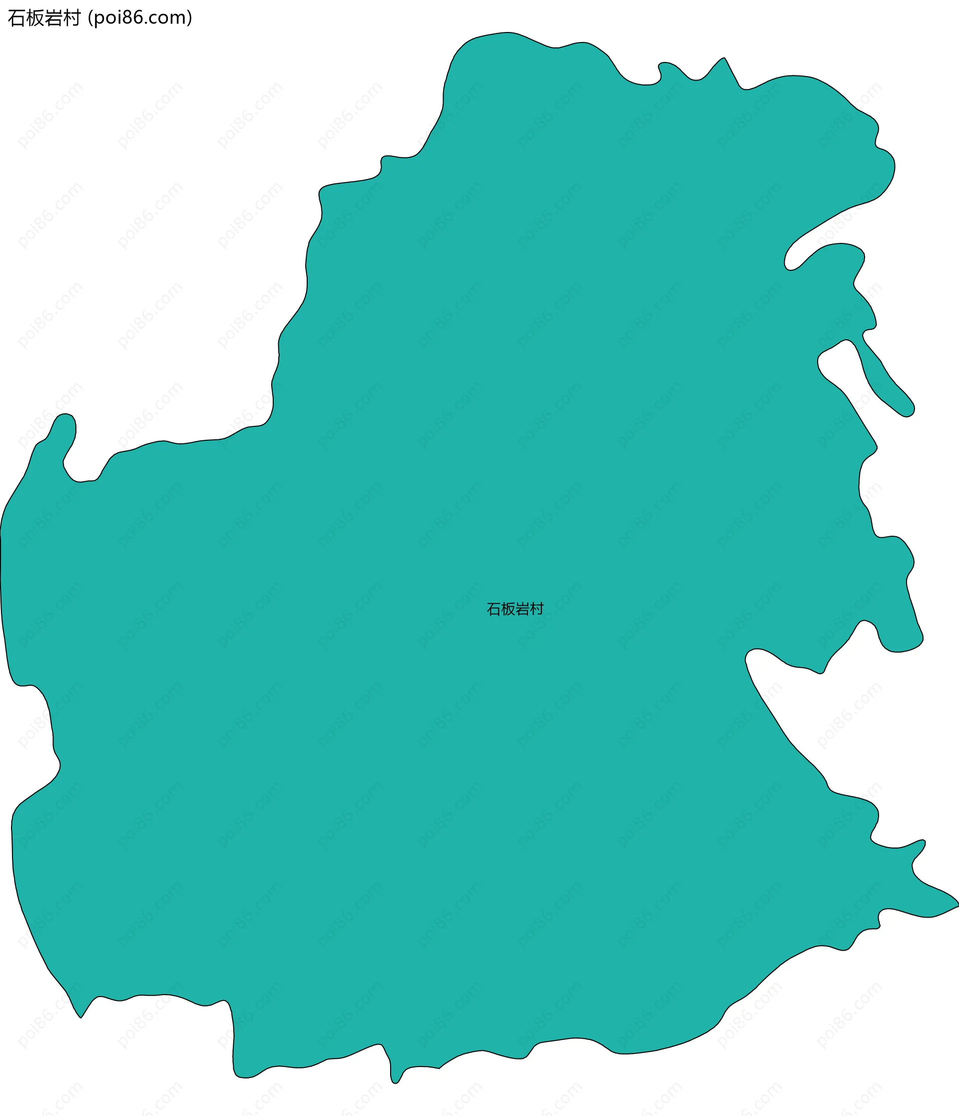 石板岩村边界地图