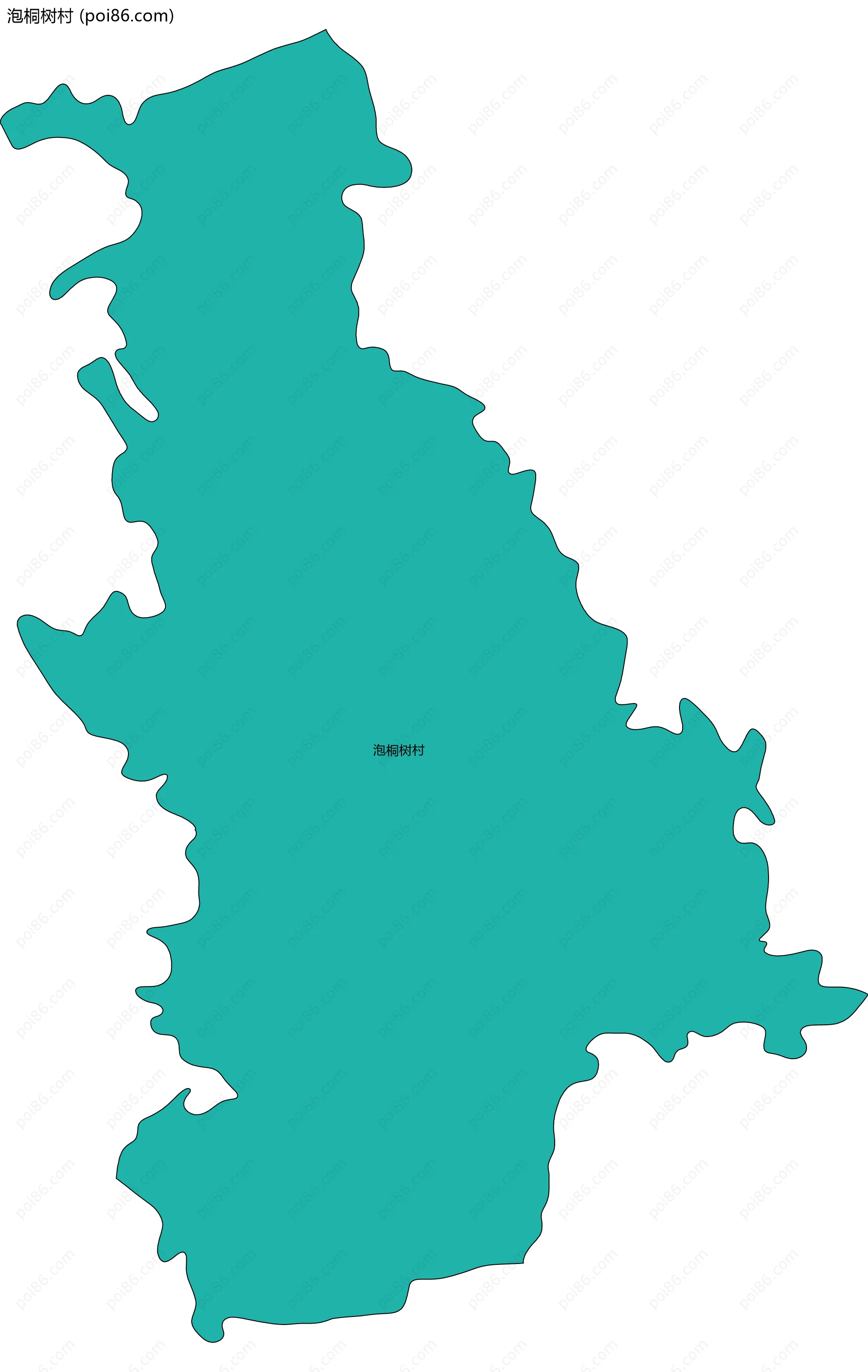 泡桐树村边界地图