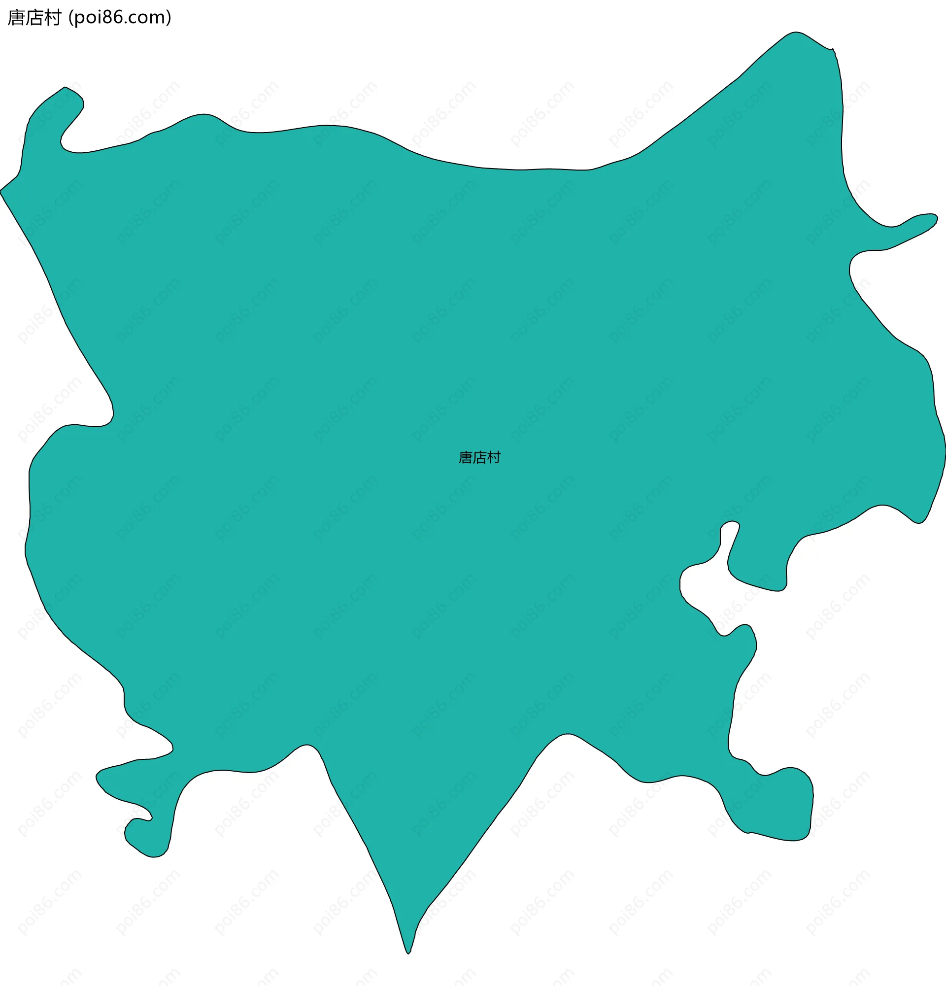 唐店村边界地图