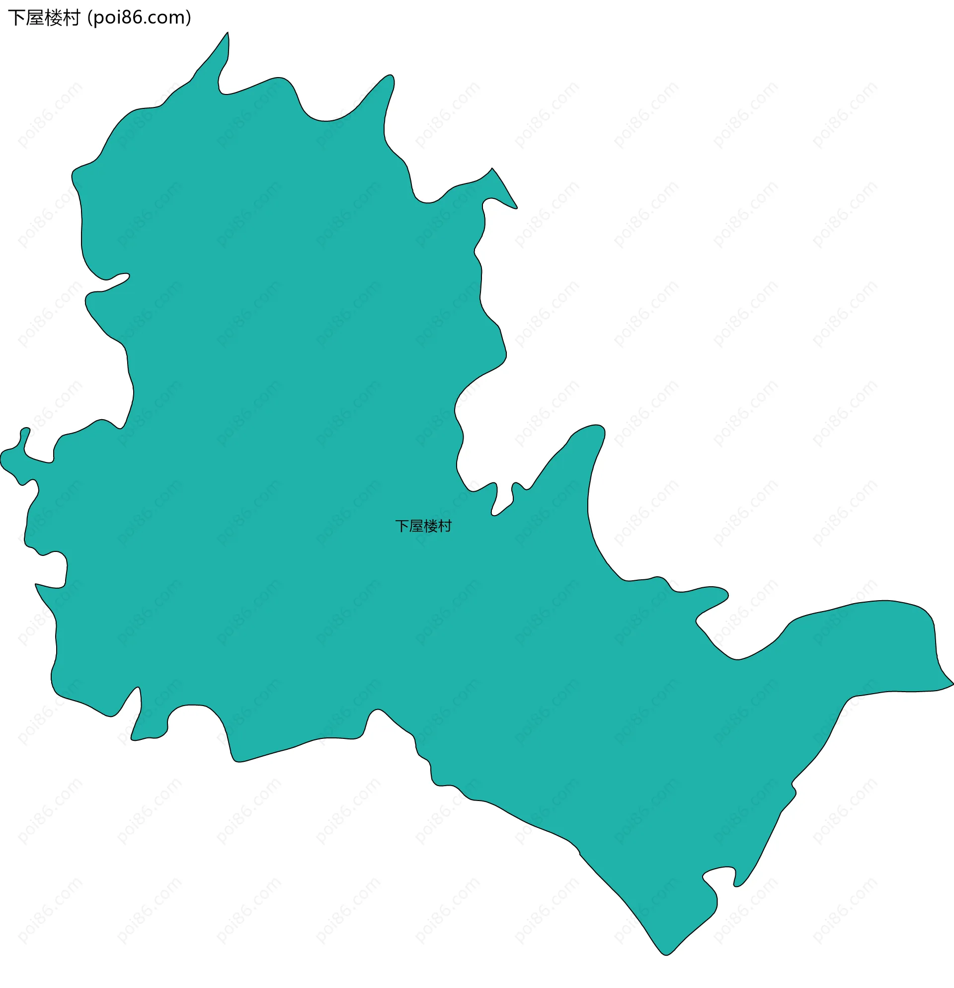 下屋楼村边界地图