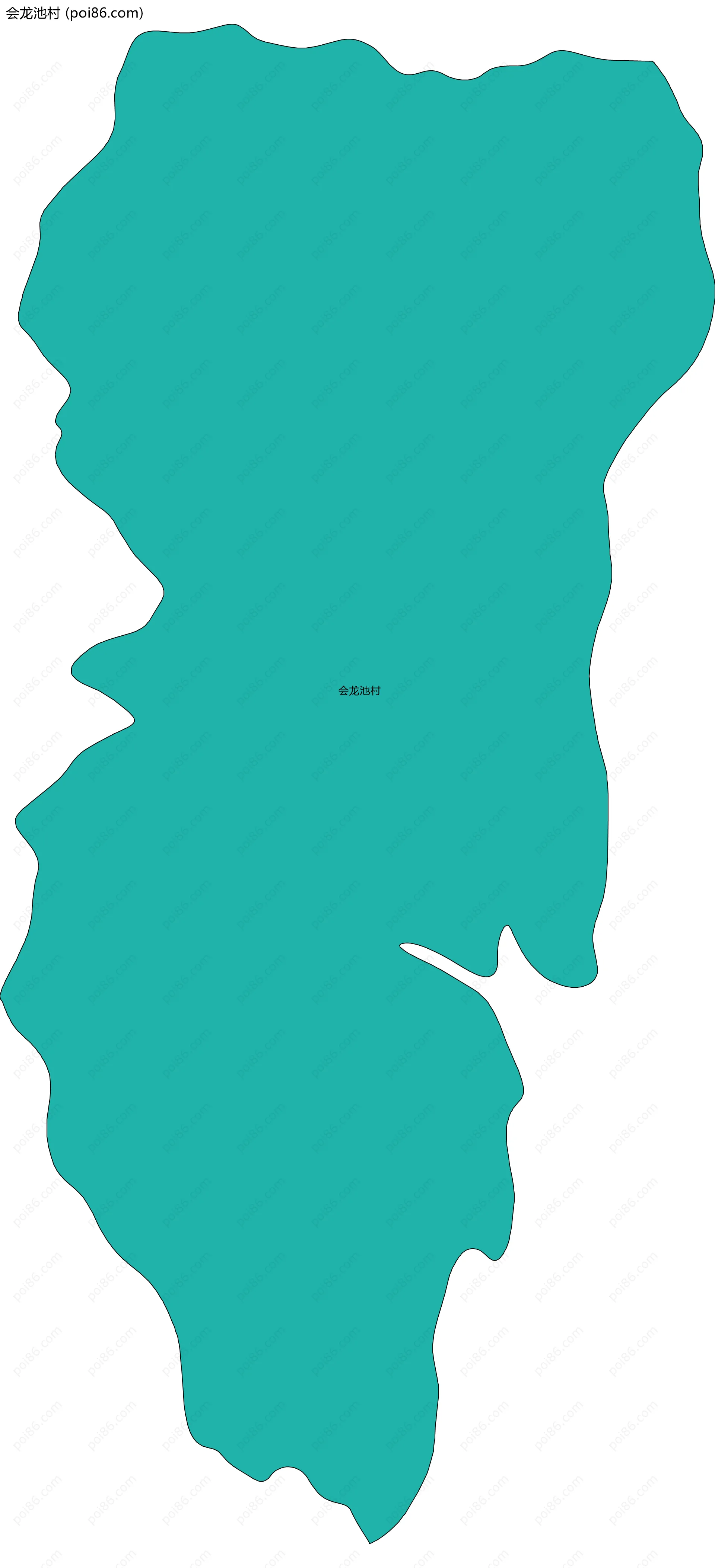 会龙池村边界地图