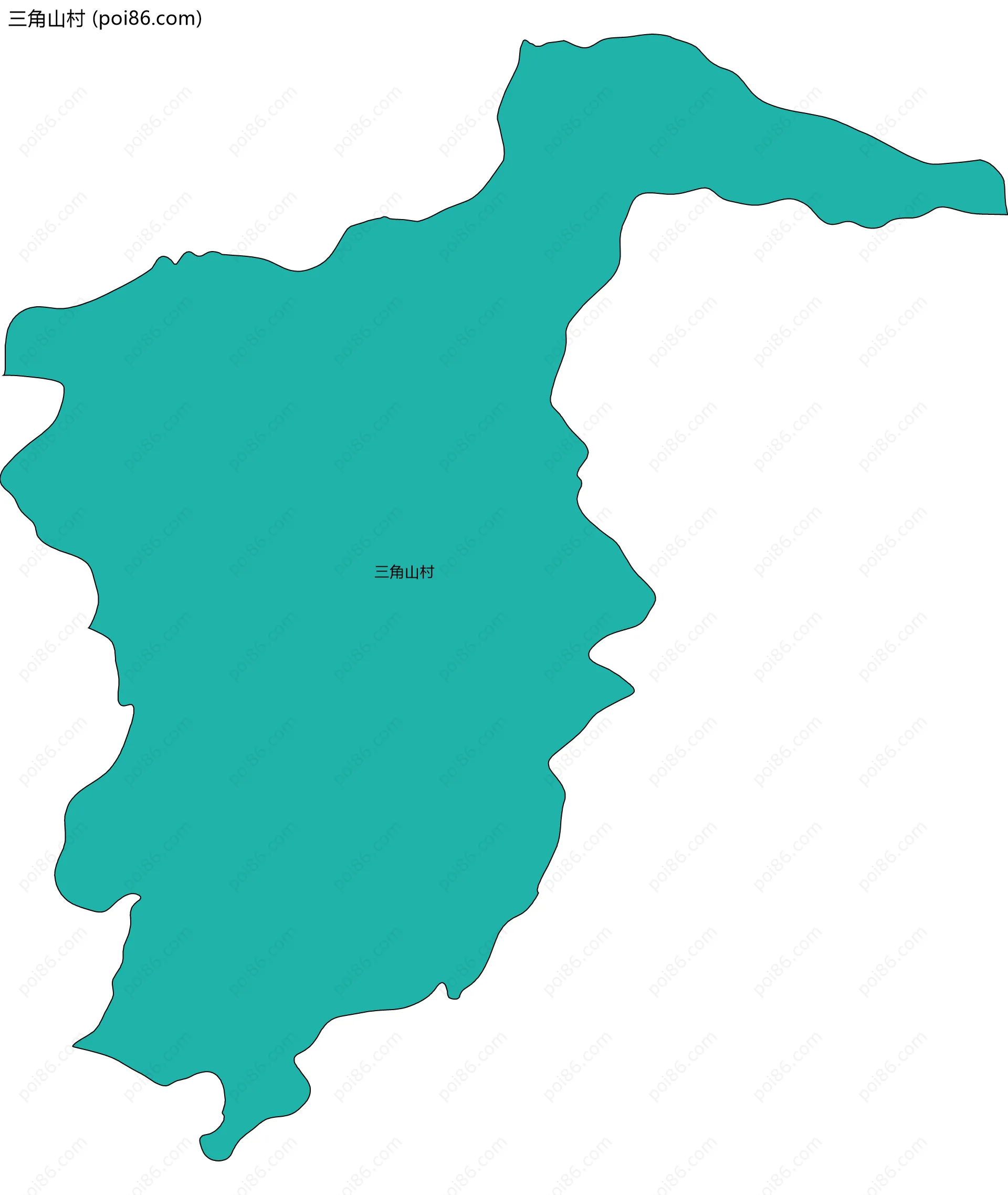 三角山村边界地图