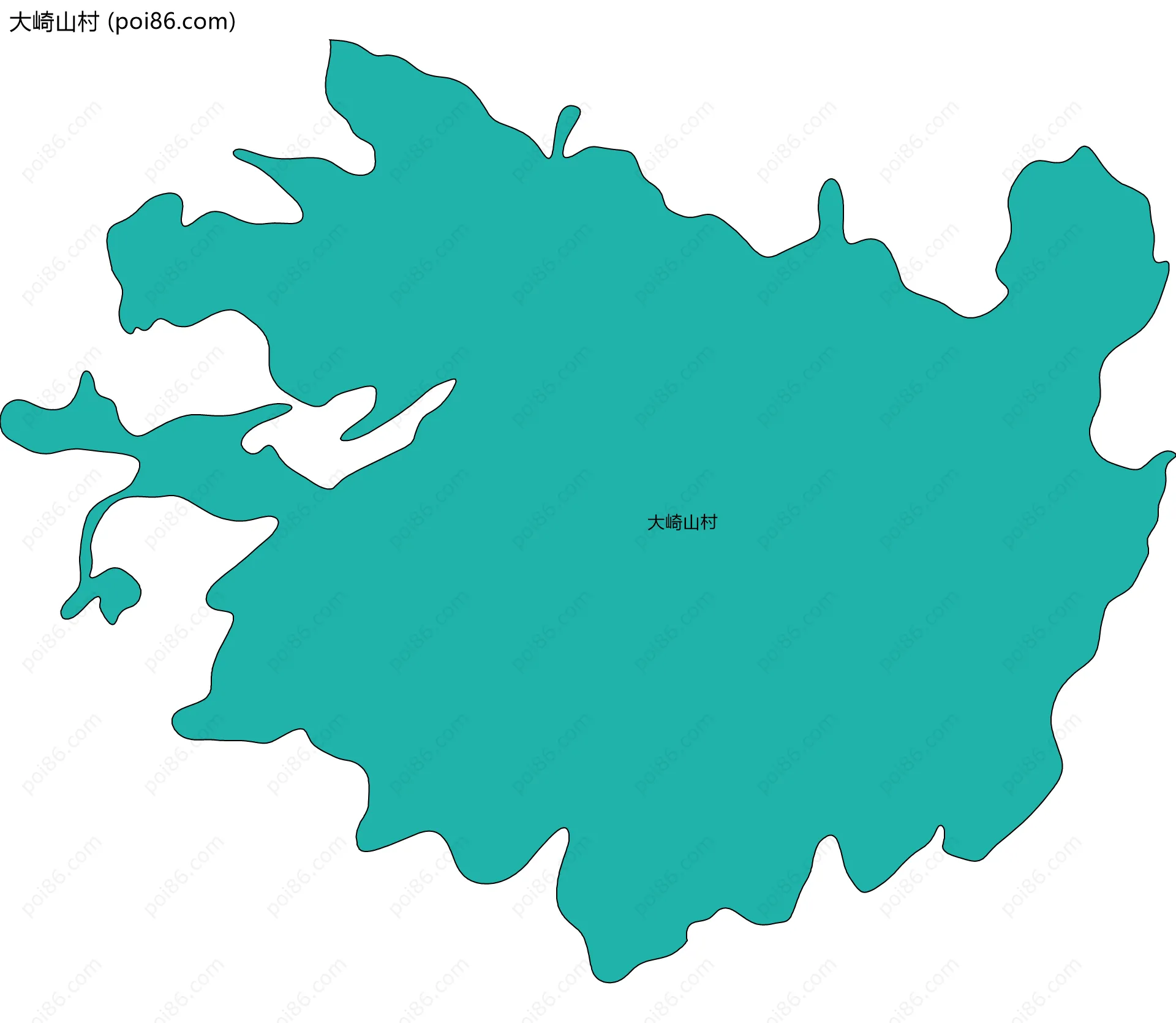大崎山村边界地图