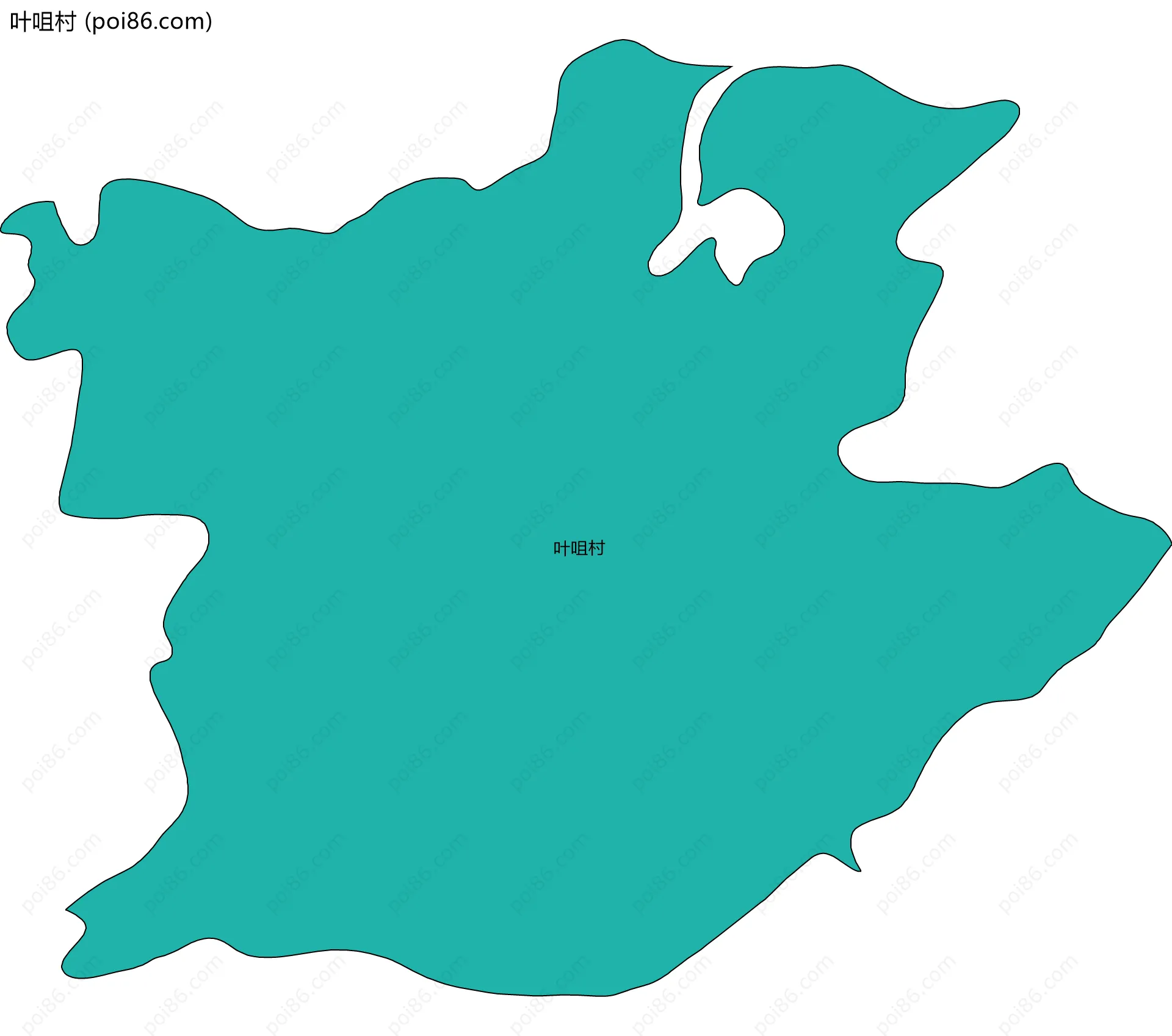 叶咀村边界地图
