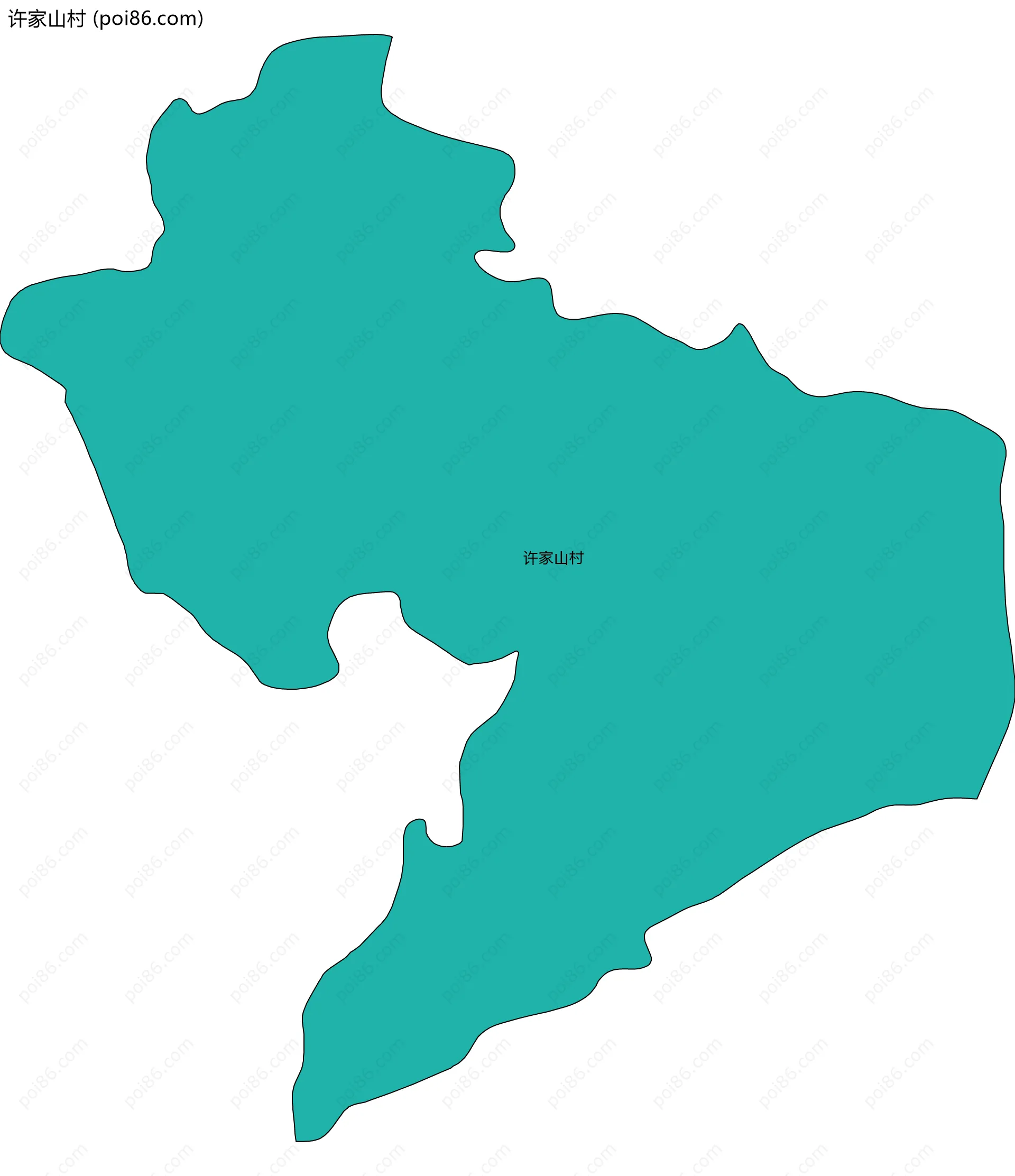 许家山村边界地图