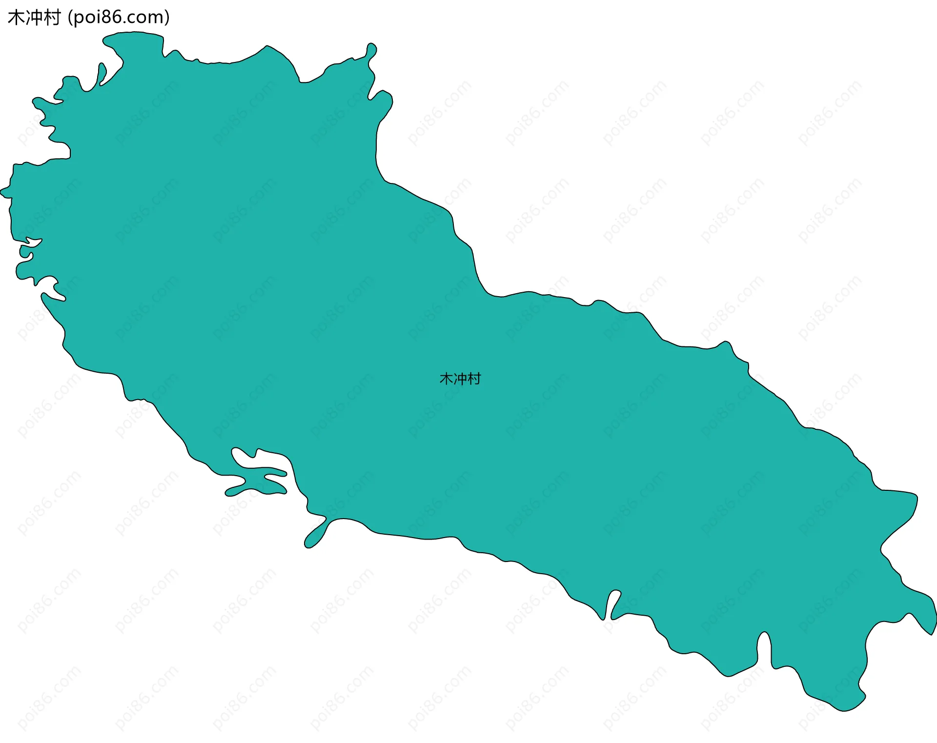 木冲村边界地图