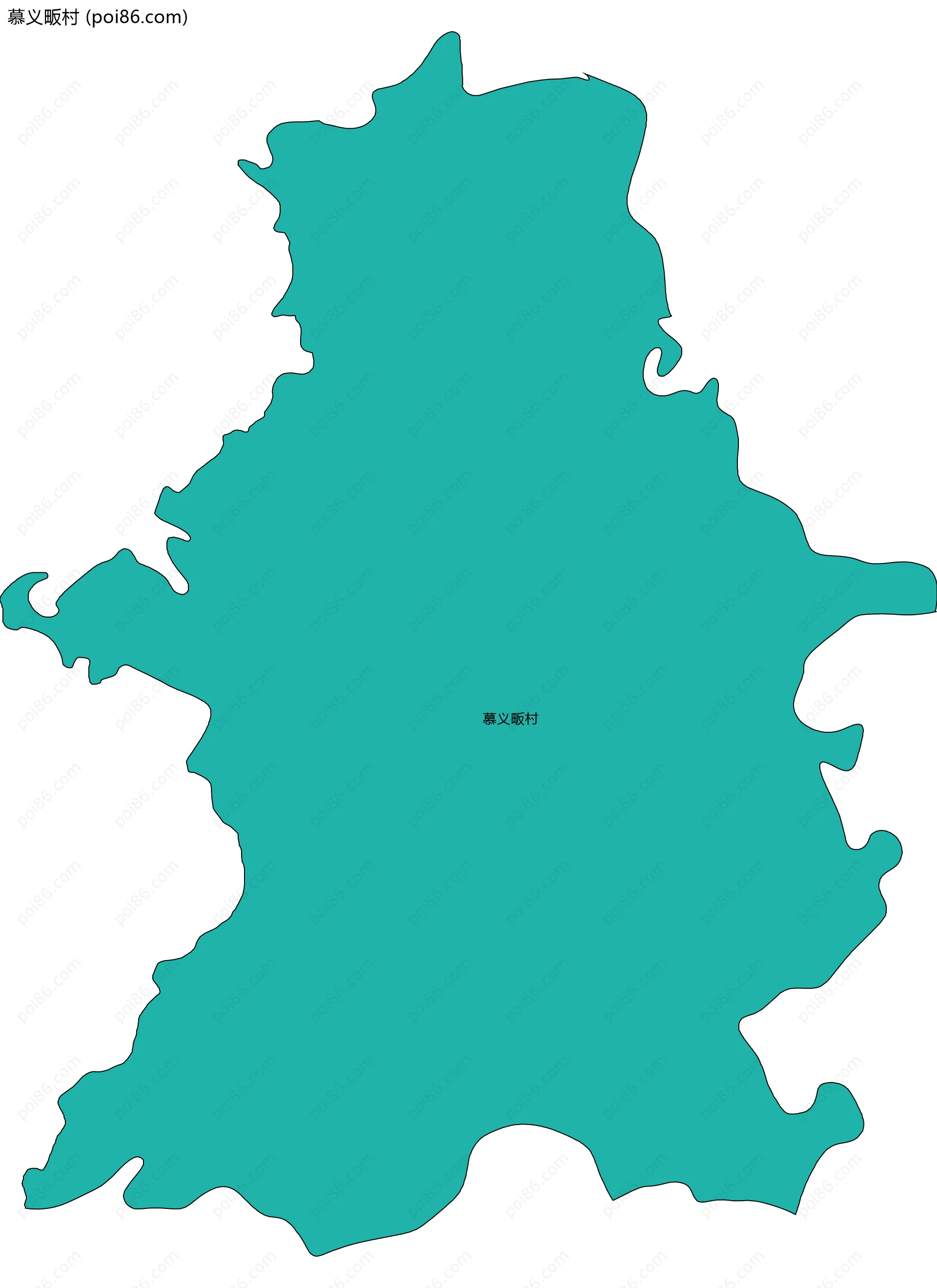 慕义畈村边界地图