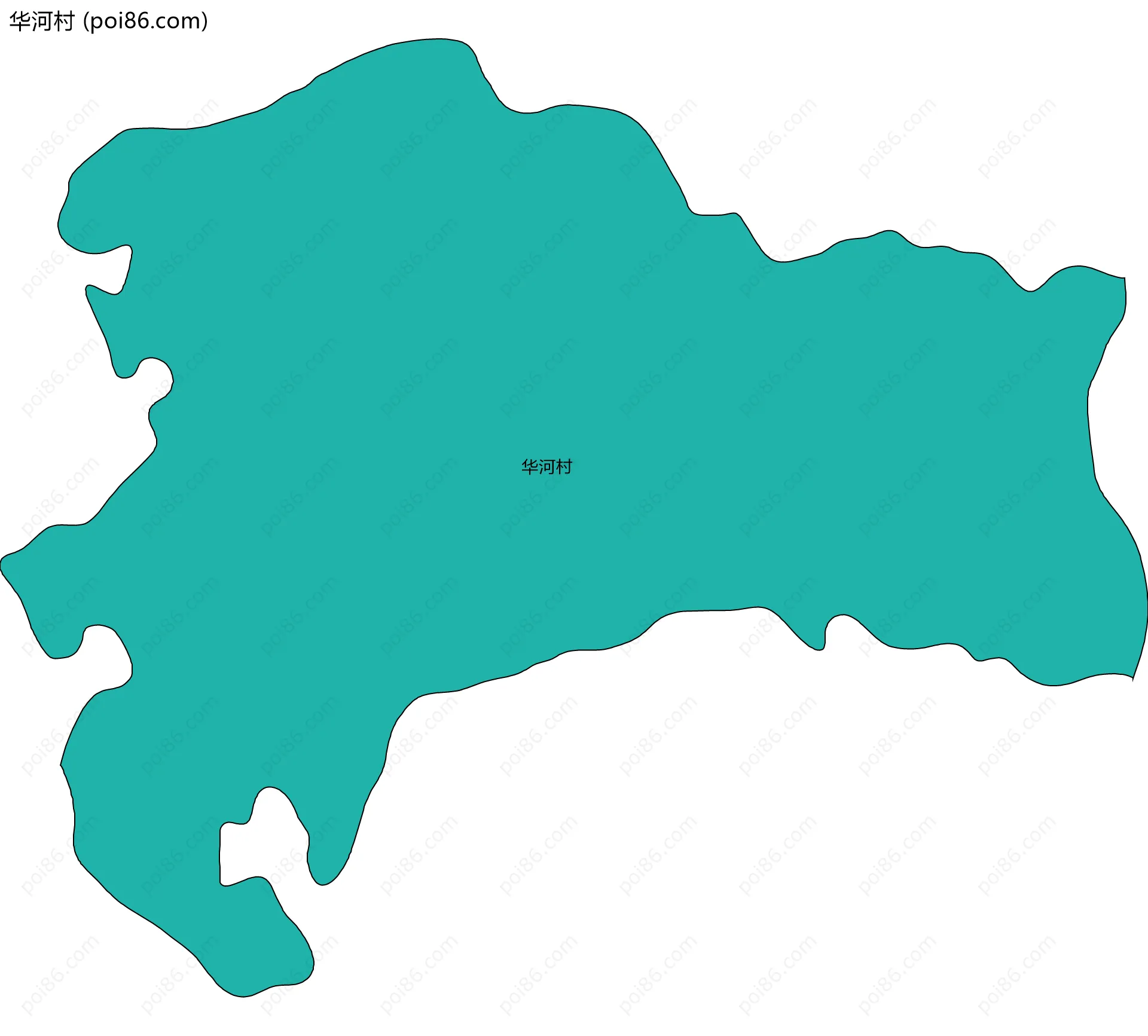 华河村边界地图