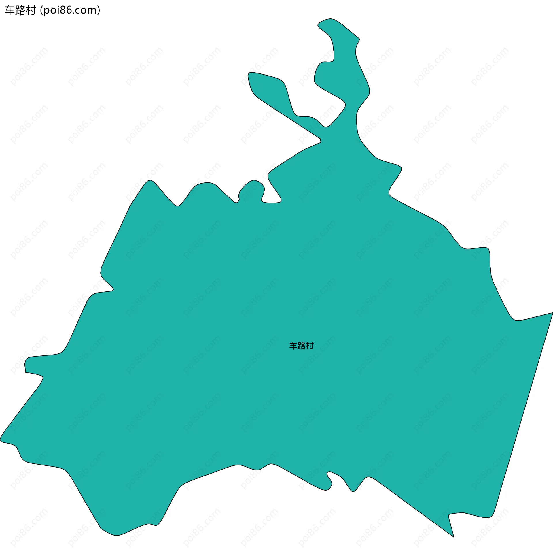 车路村边界地图