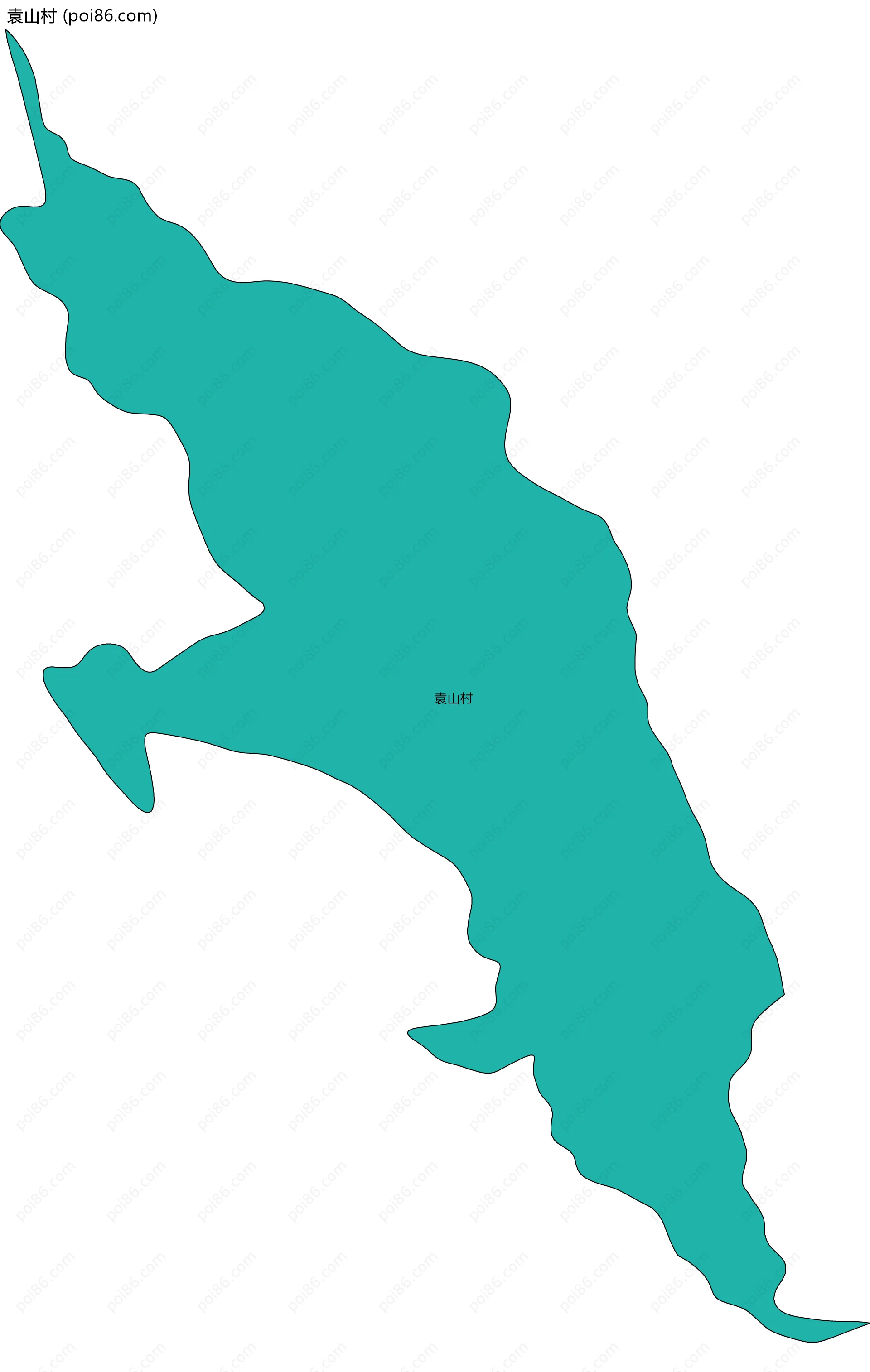 袁山村边界地图