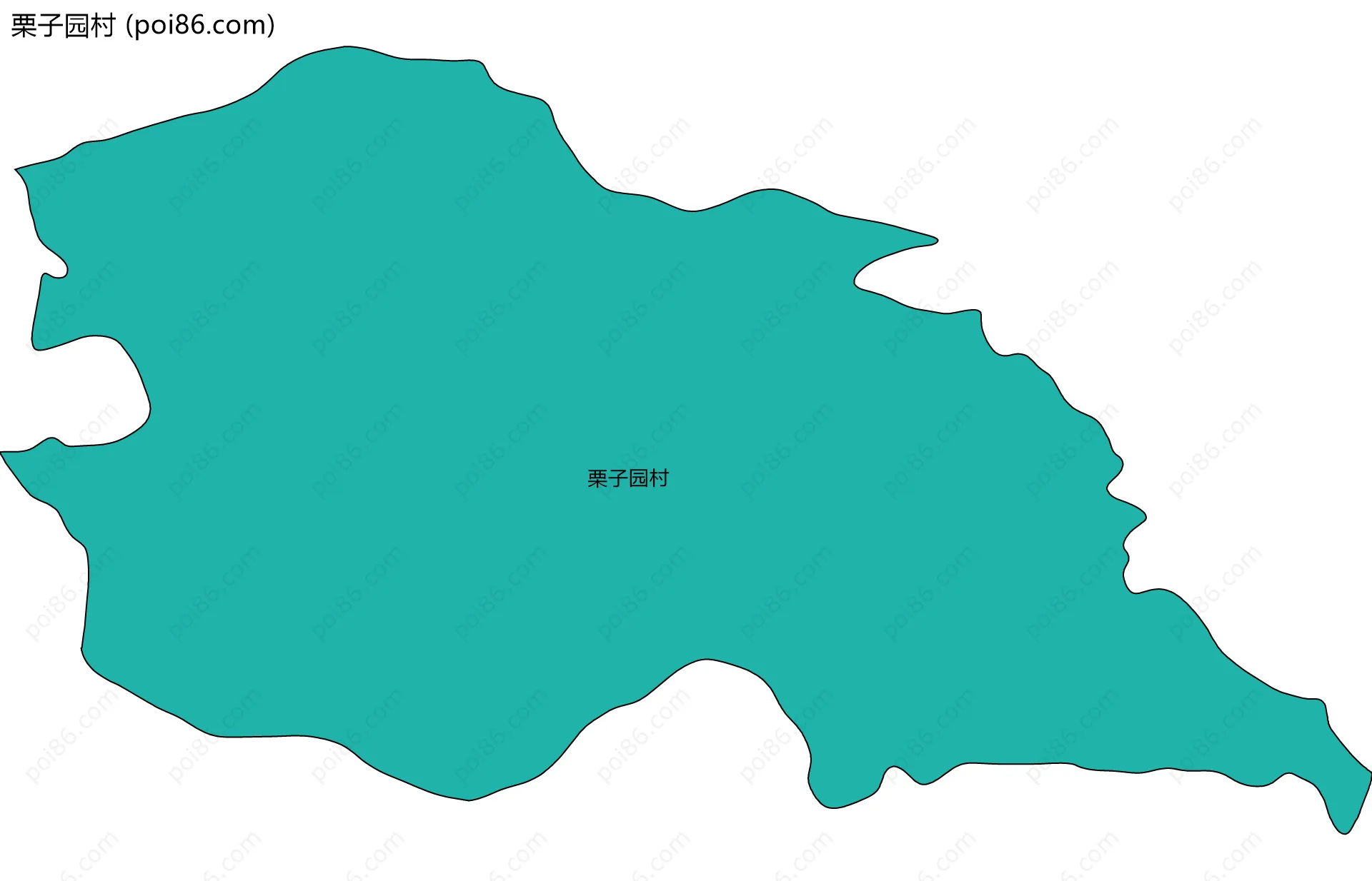 栗子园村边界地图