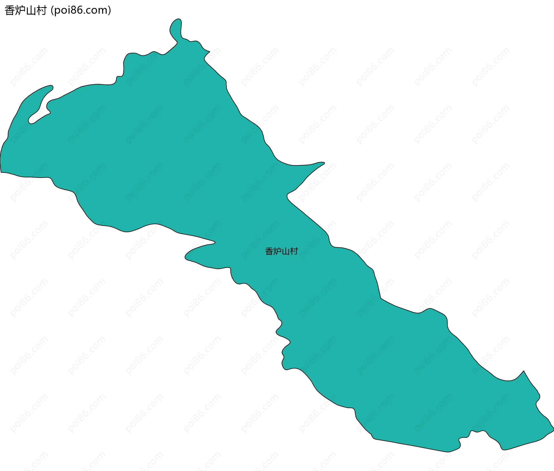香炉山村边界地图