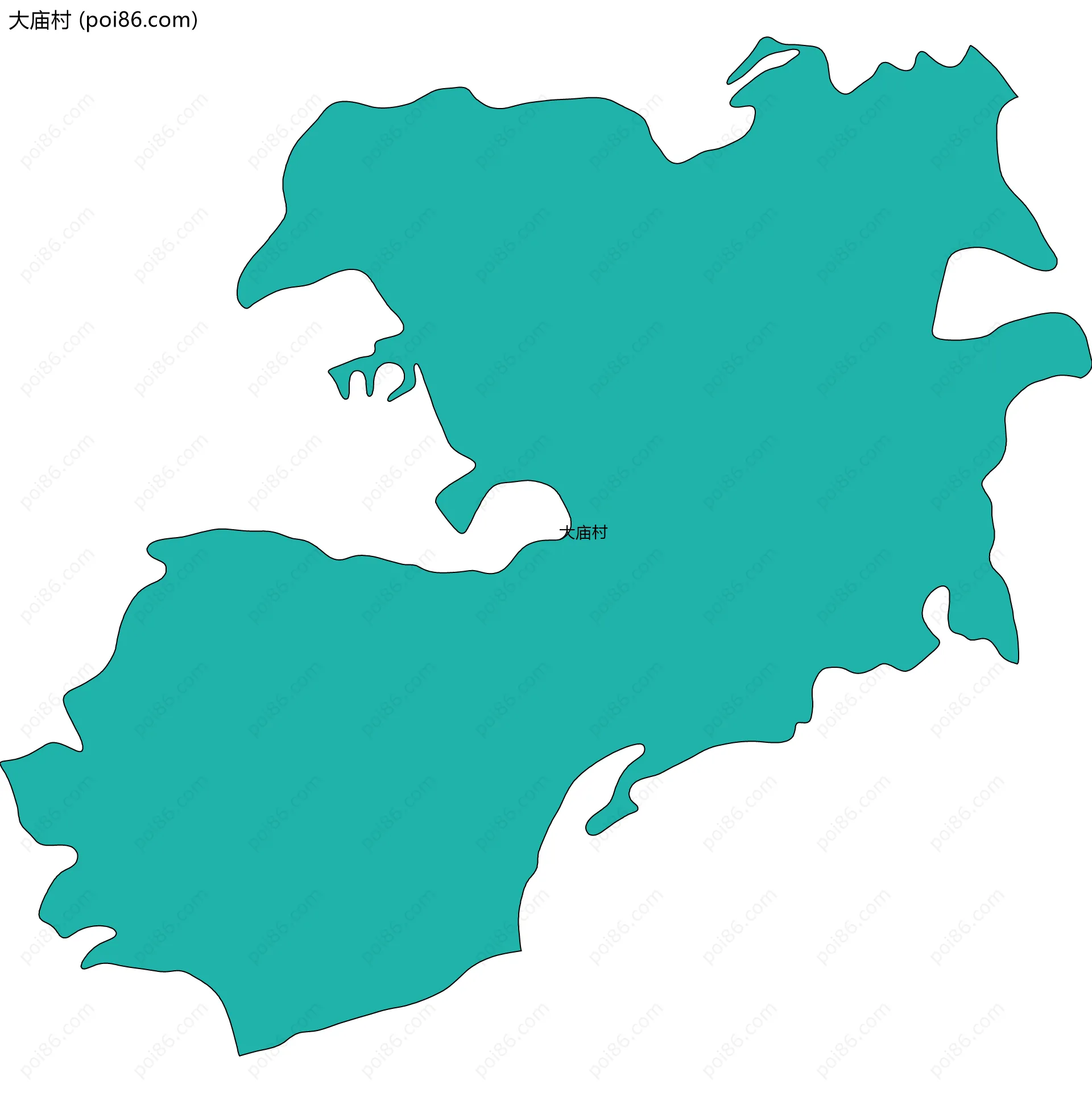 大庙村边界地图