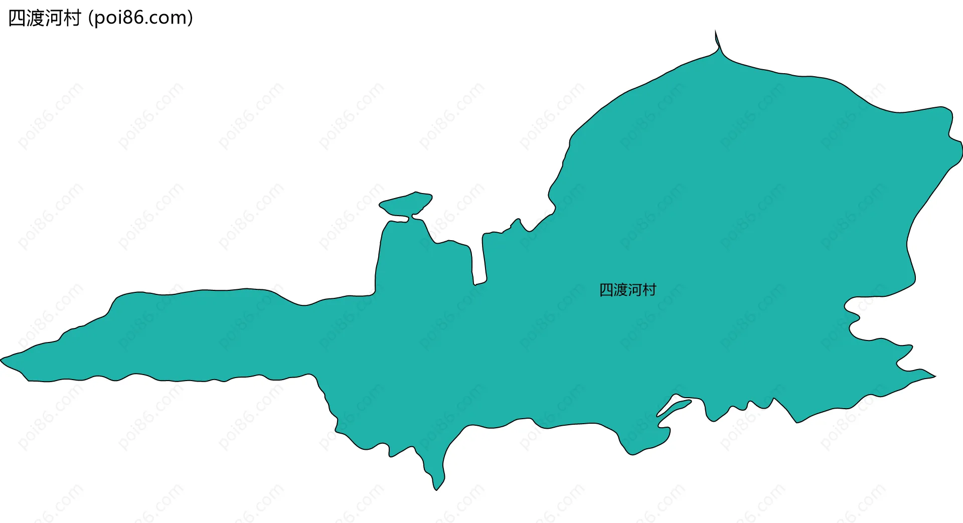 四渡河村边界地图