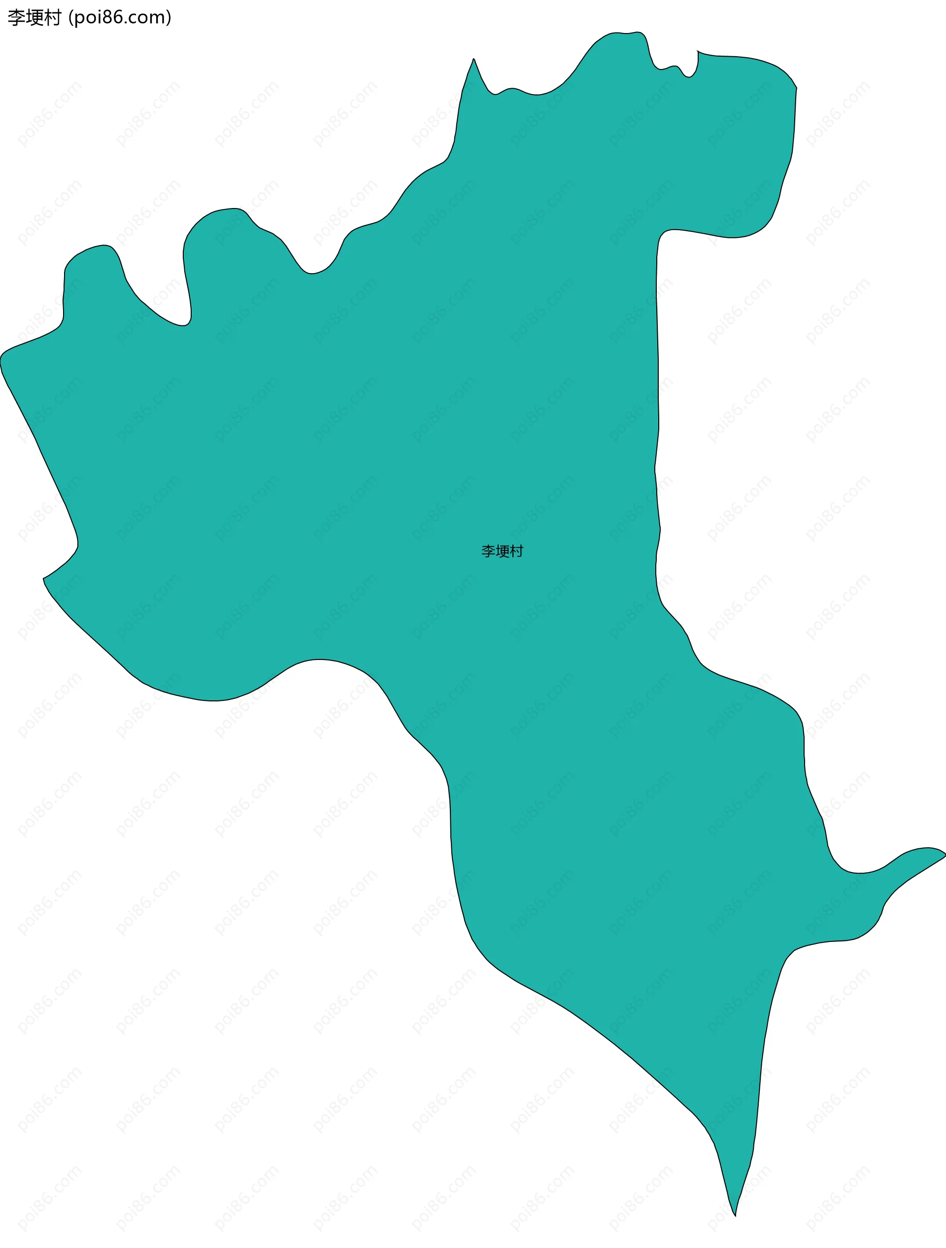 李埂村边界地图