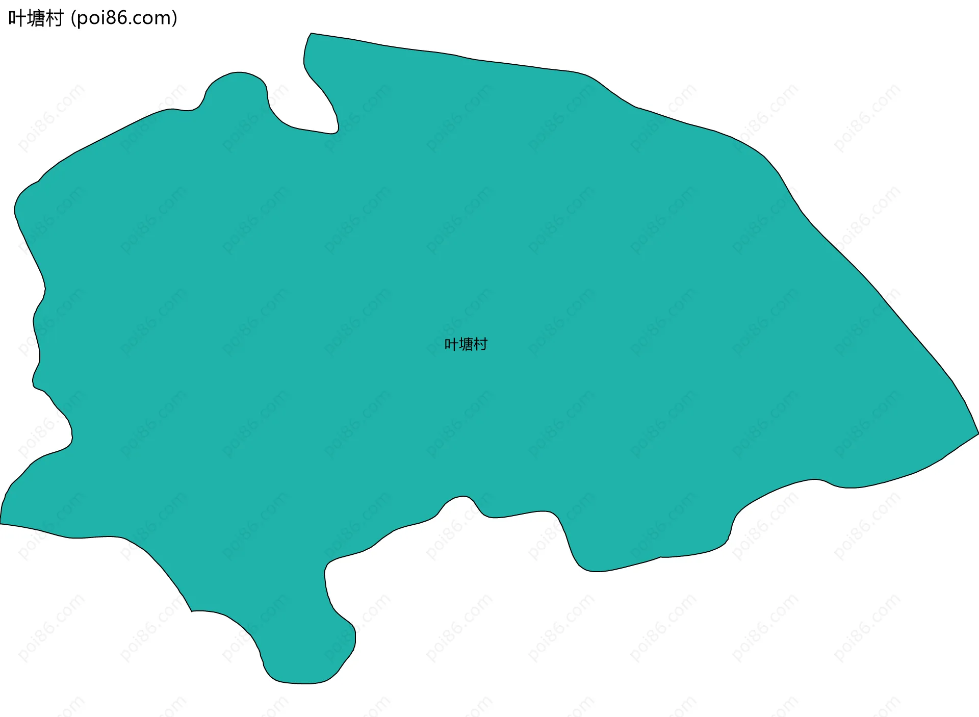 叶塘村边界地图