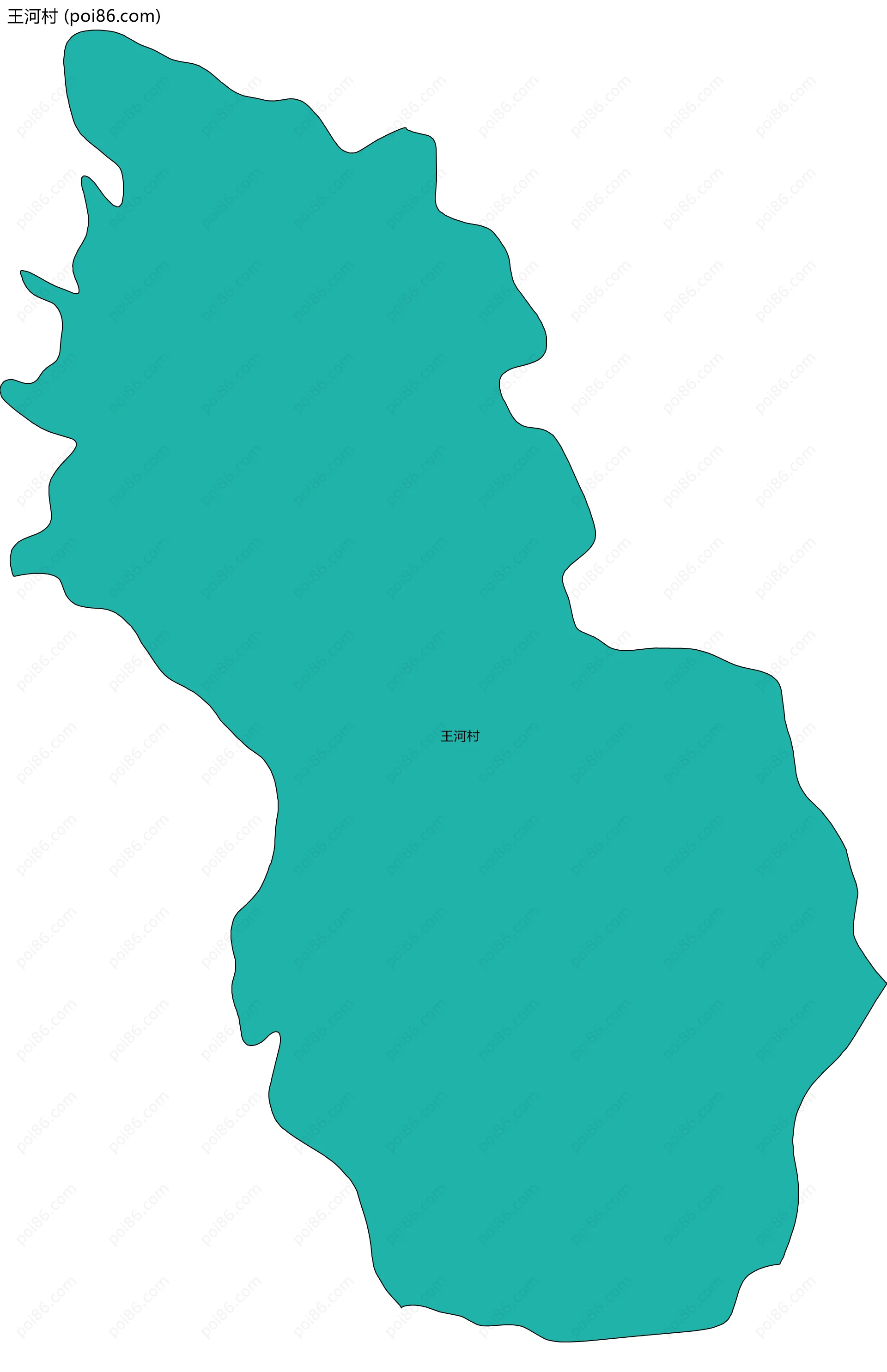 王河村边界地图