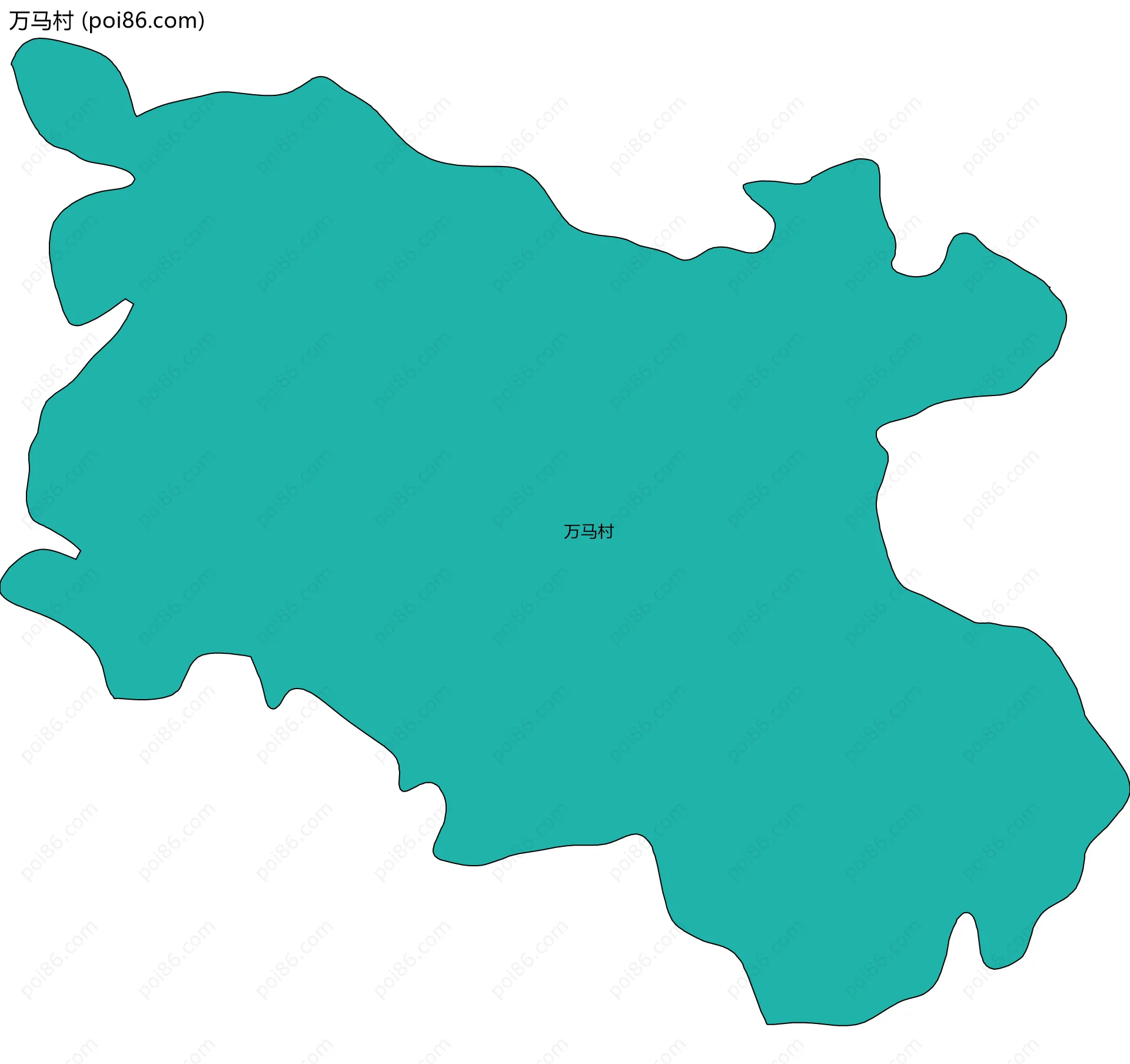 万马村边界地图
