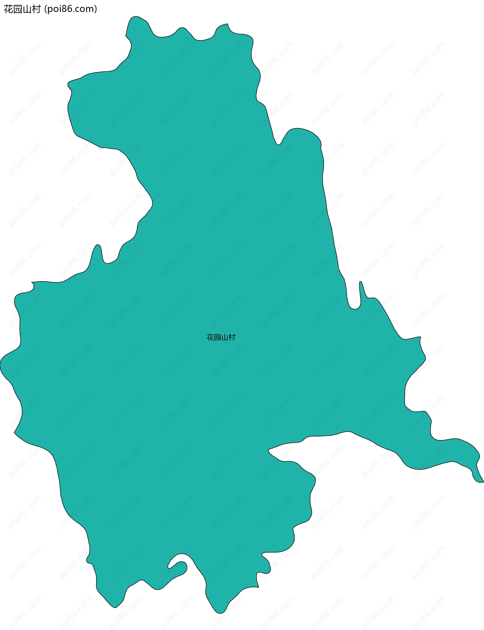 花园山村边界地图