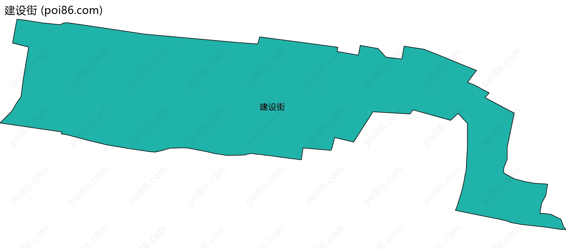 建设街边界地图