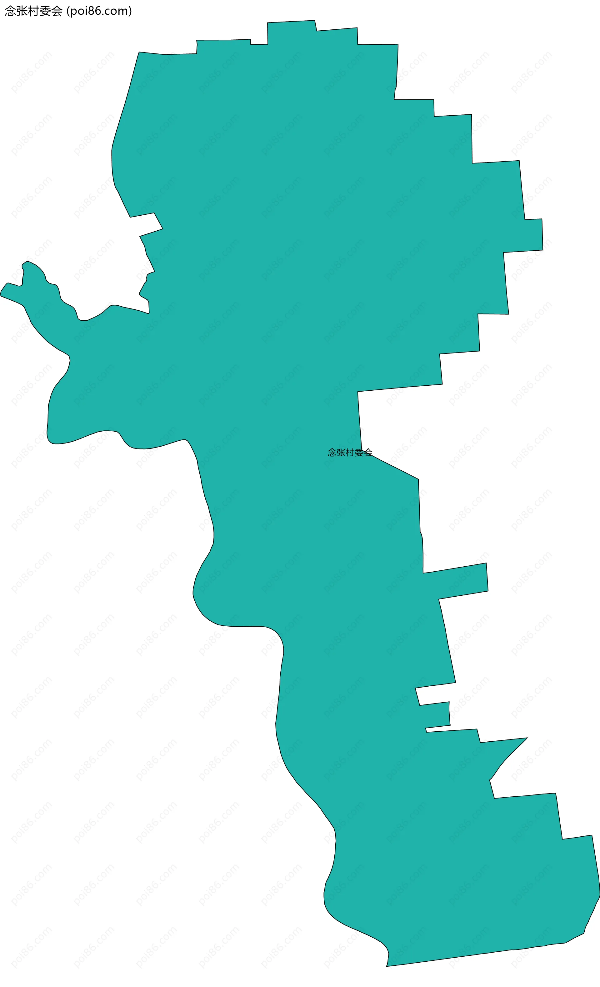 念张村委会边界地图