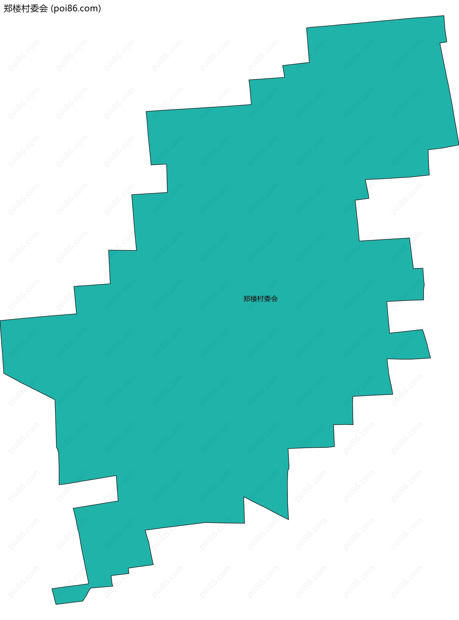 郑楼村委会边界地图