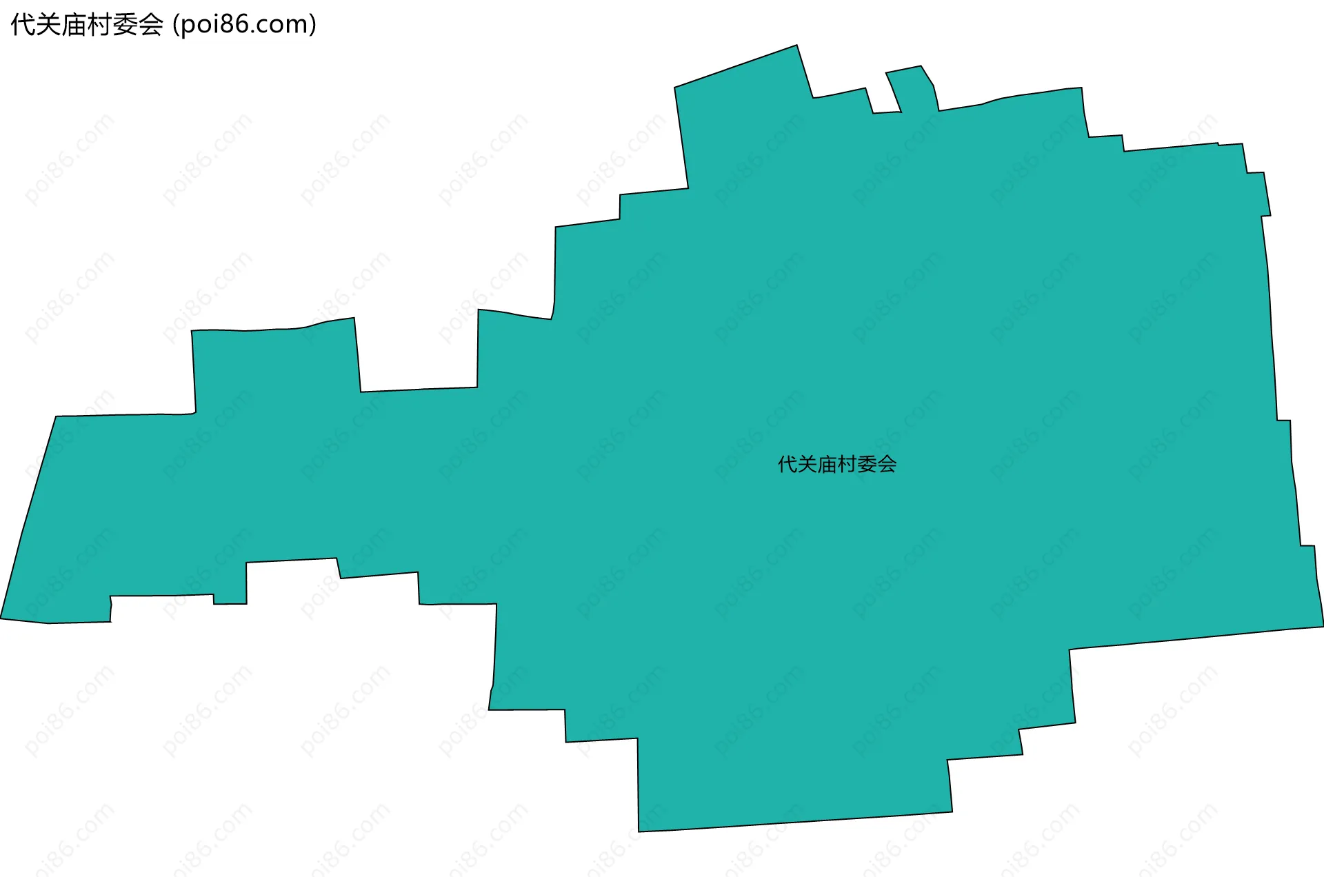 代关庙村委会边界地图
