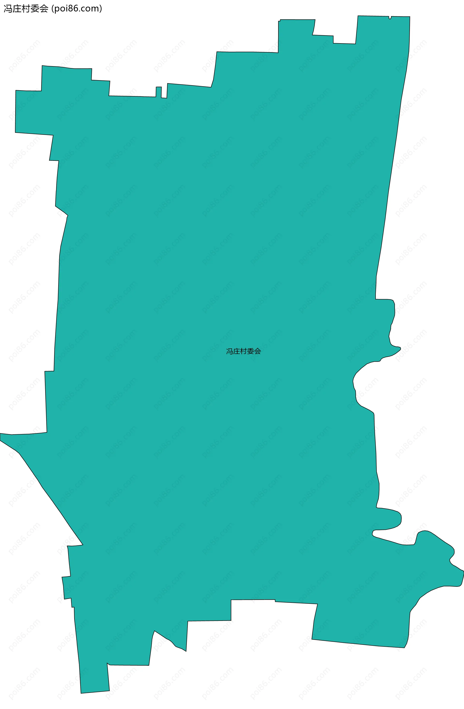 冯庄村委会边界地图