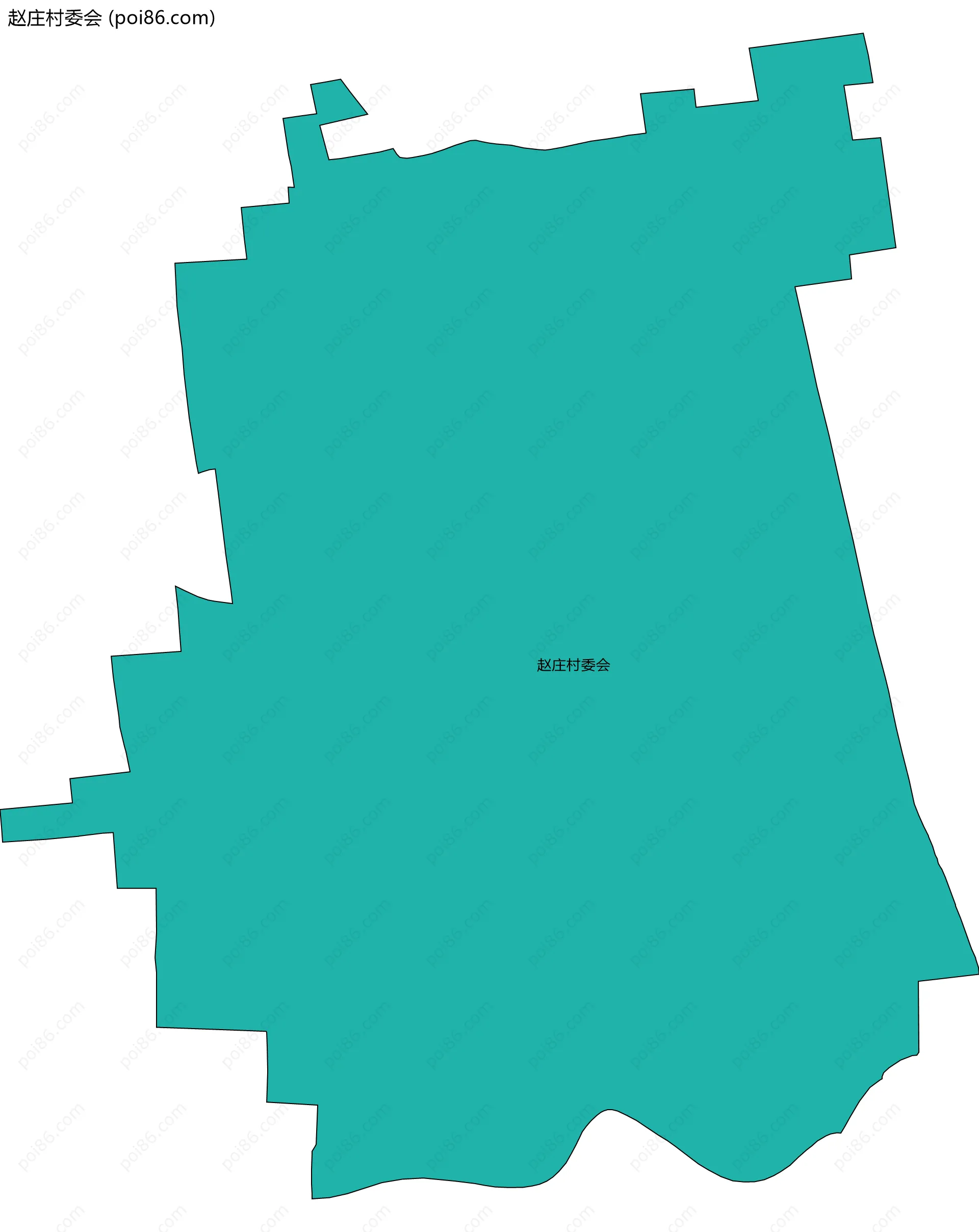 赵庄村委会边界地图