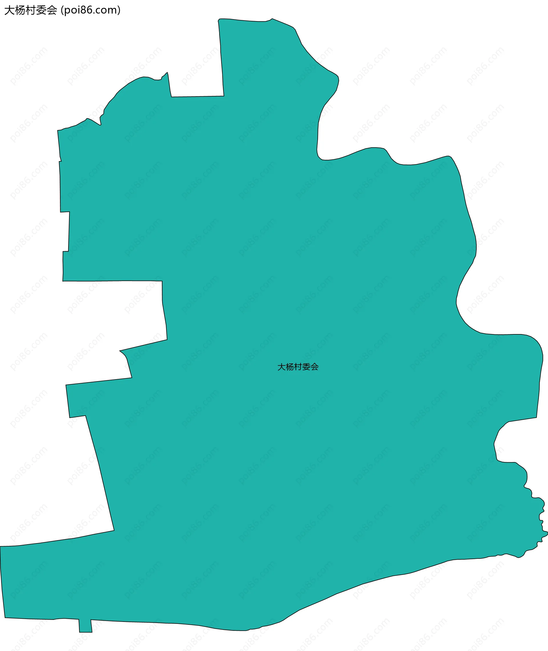 大杨村委会边界地图