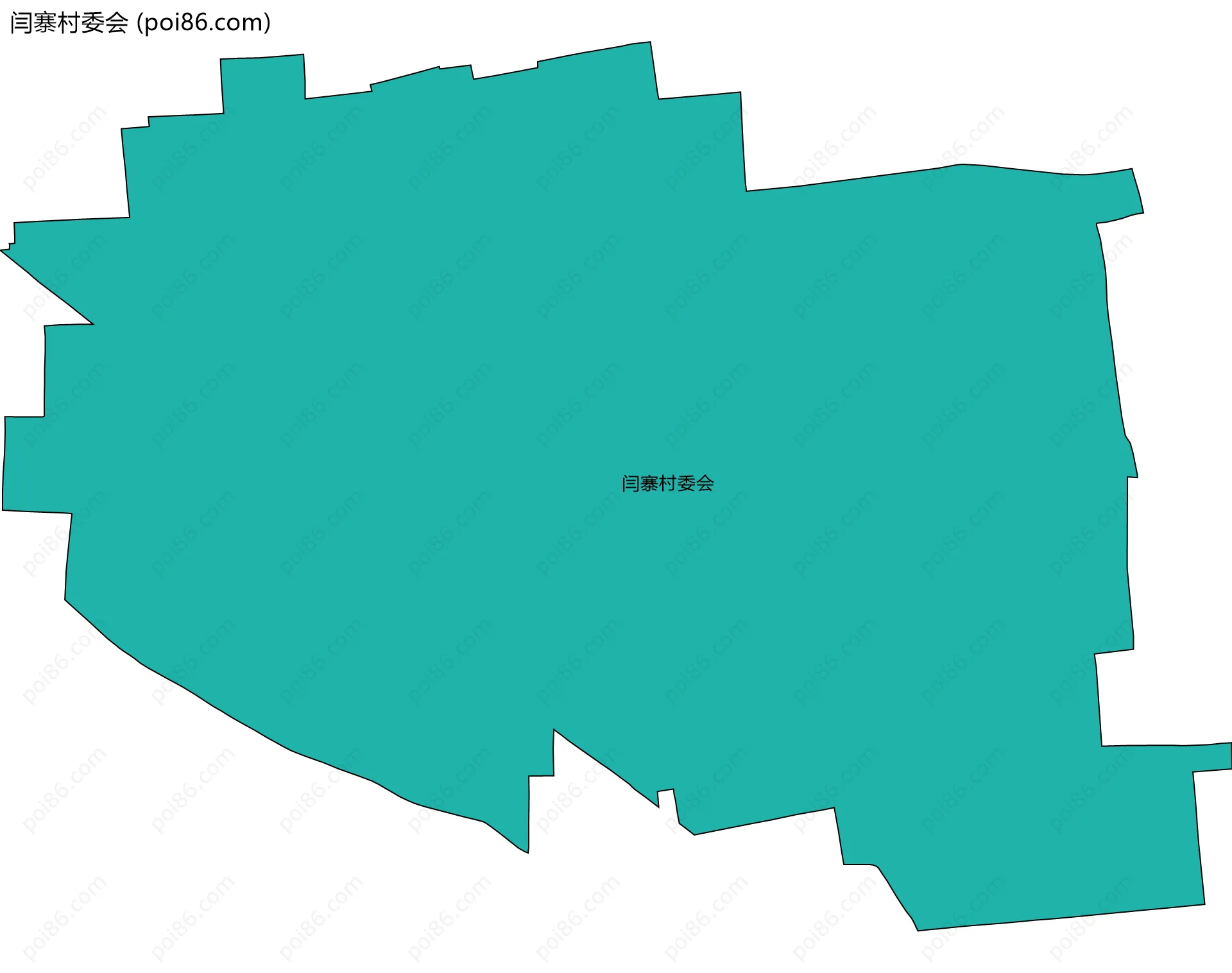 闫寨村委会边界地图