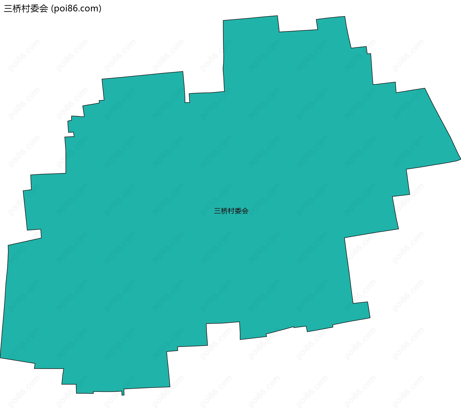 三桥村委会边界地图