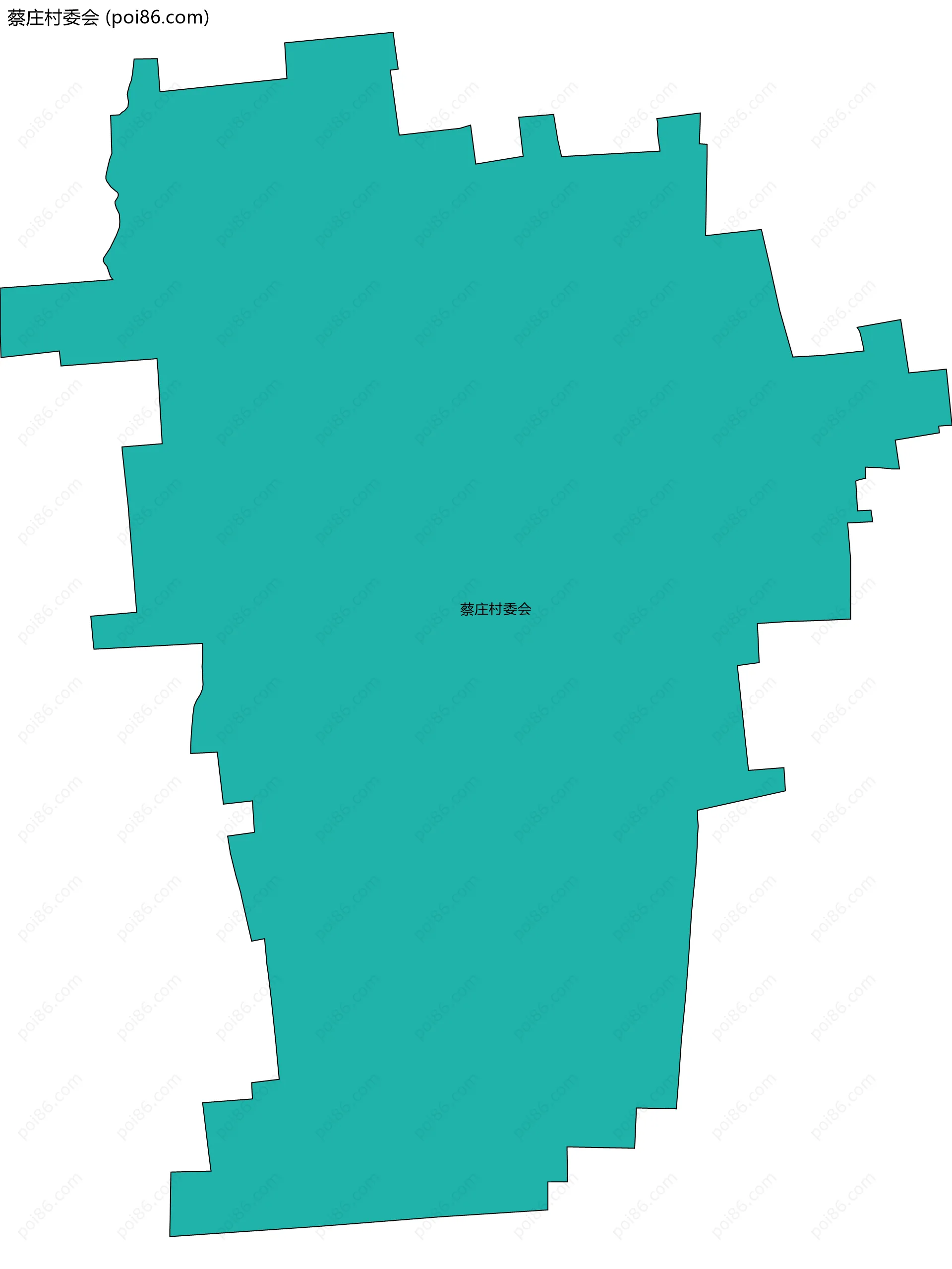 蔡庄村委会边界地图