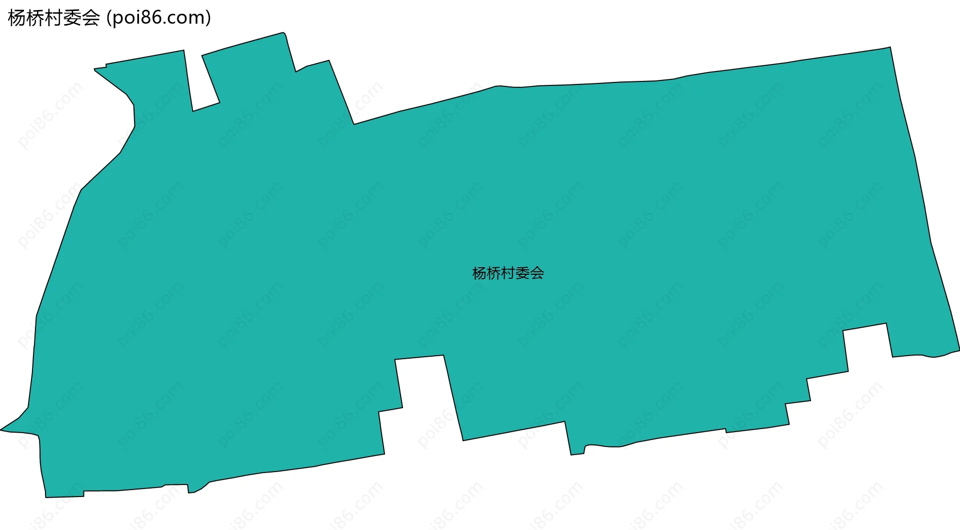 杨桥村委会边界地图