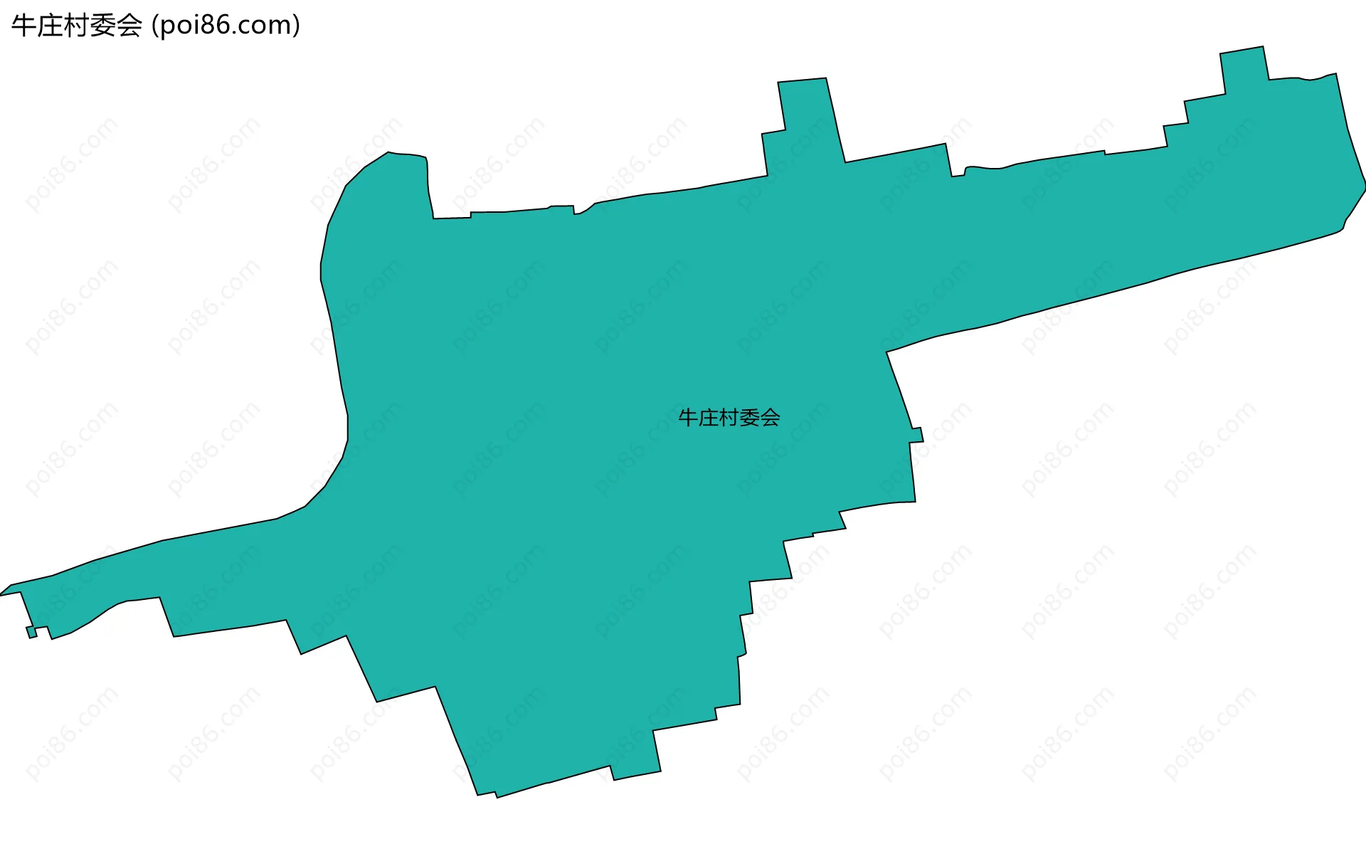 牛庄村委会边界地图