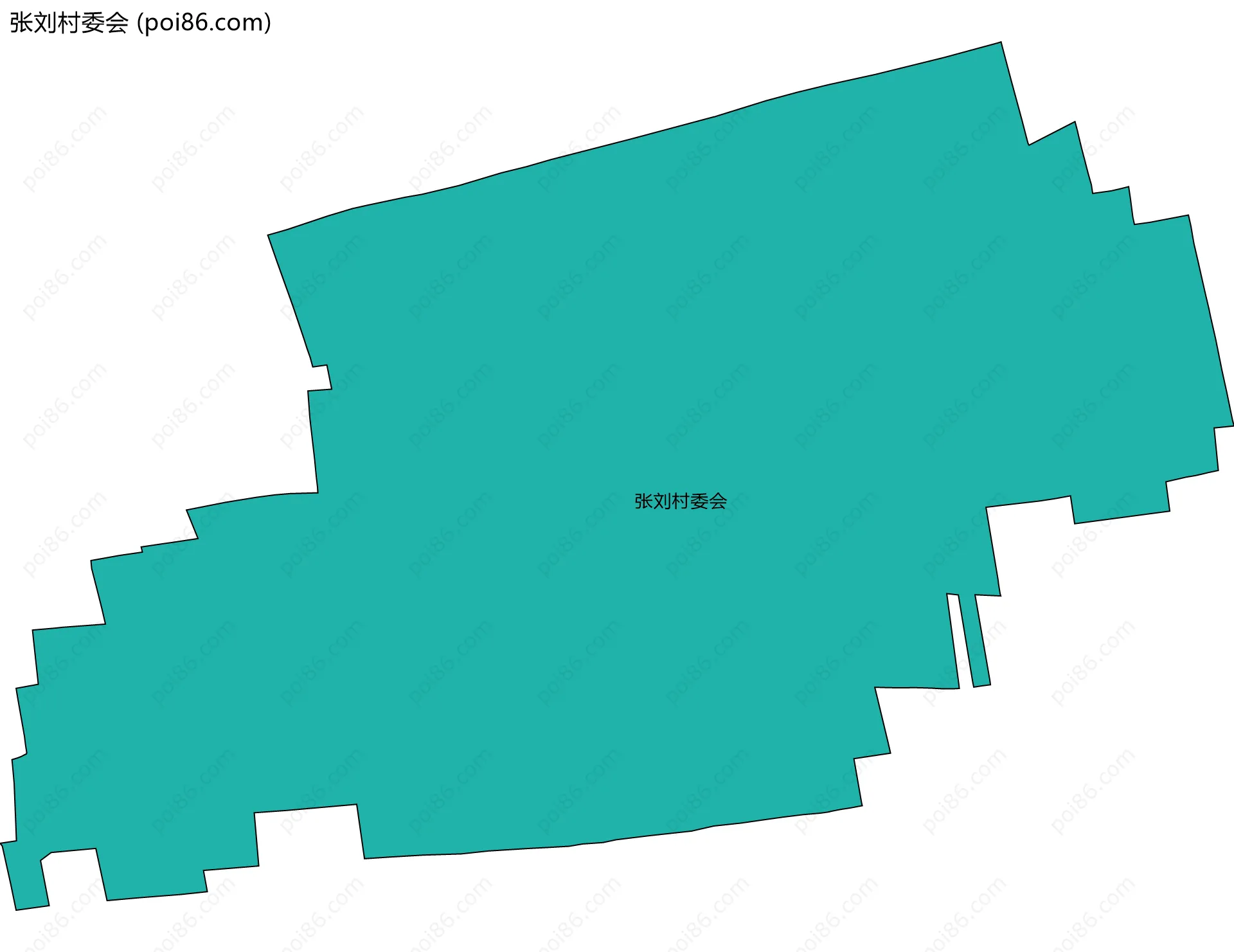 张刘村委会边界地图