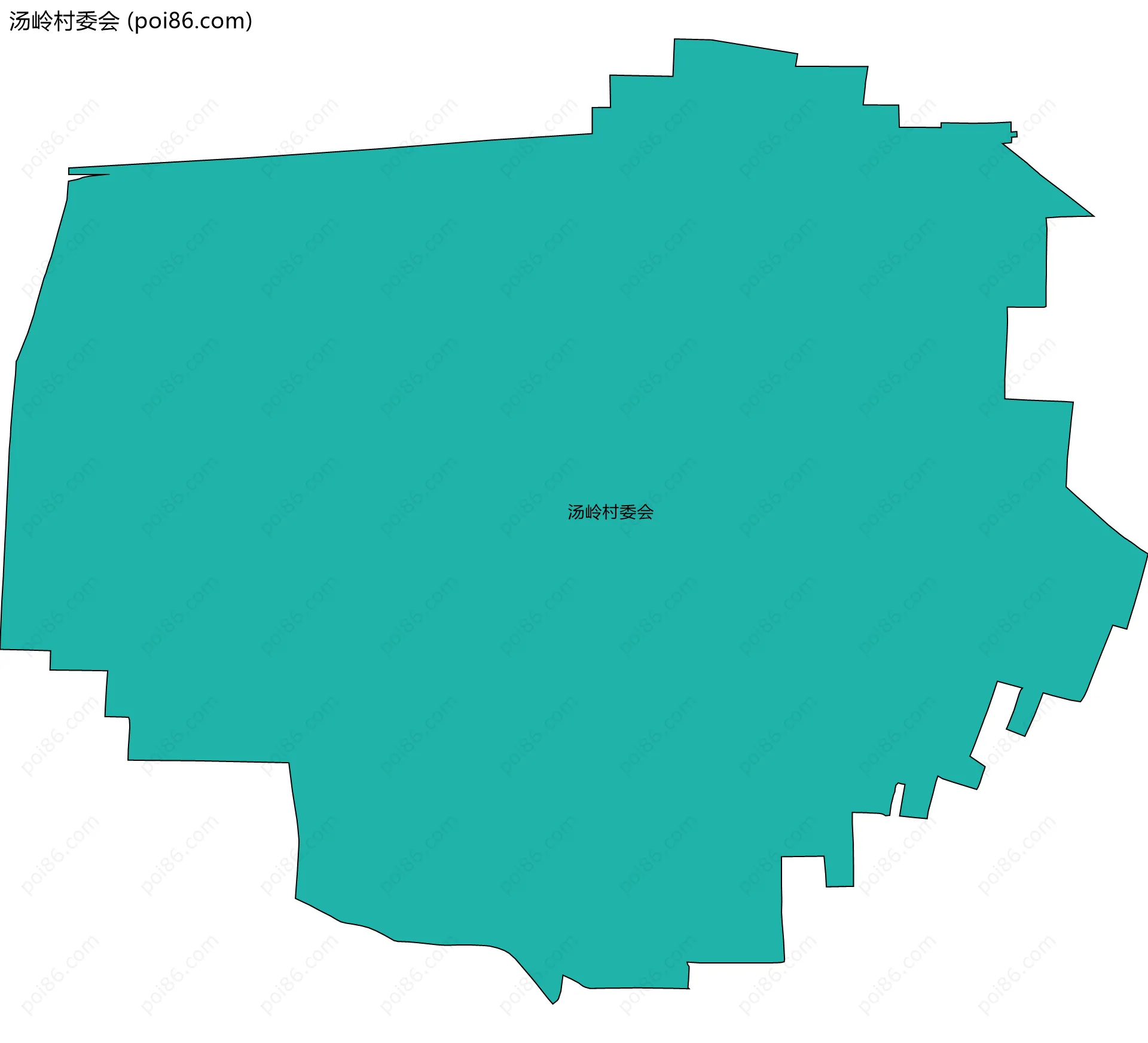 汤岭村委会边界地图