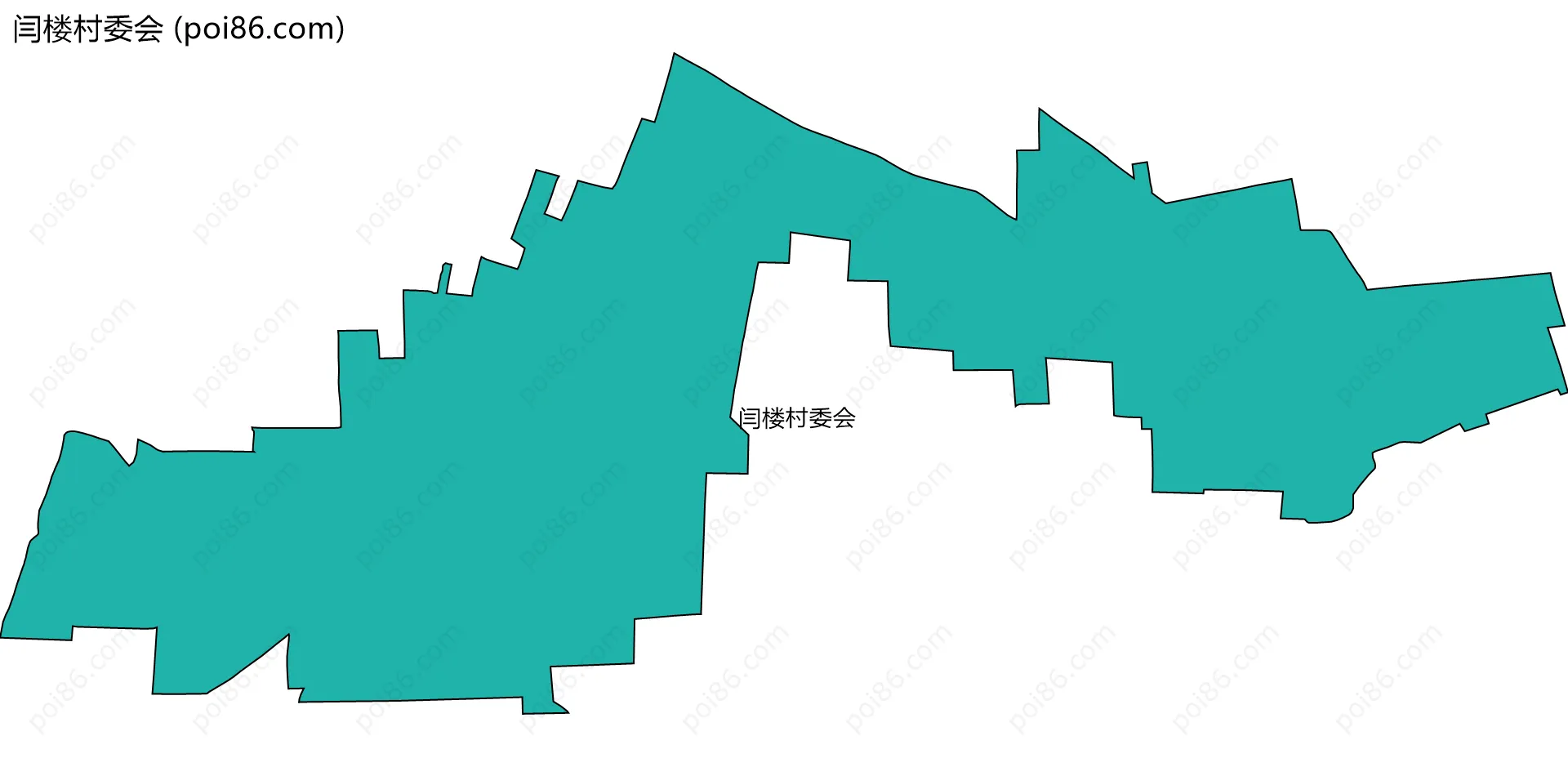 闫楼村委会边界地图