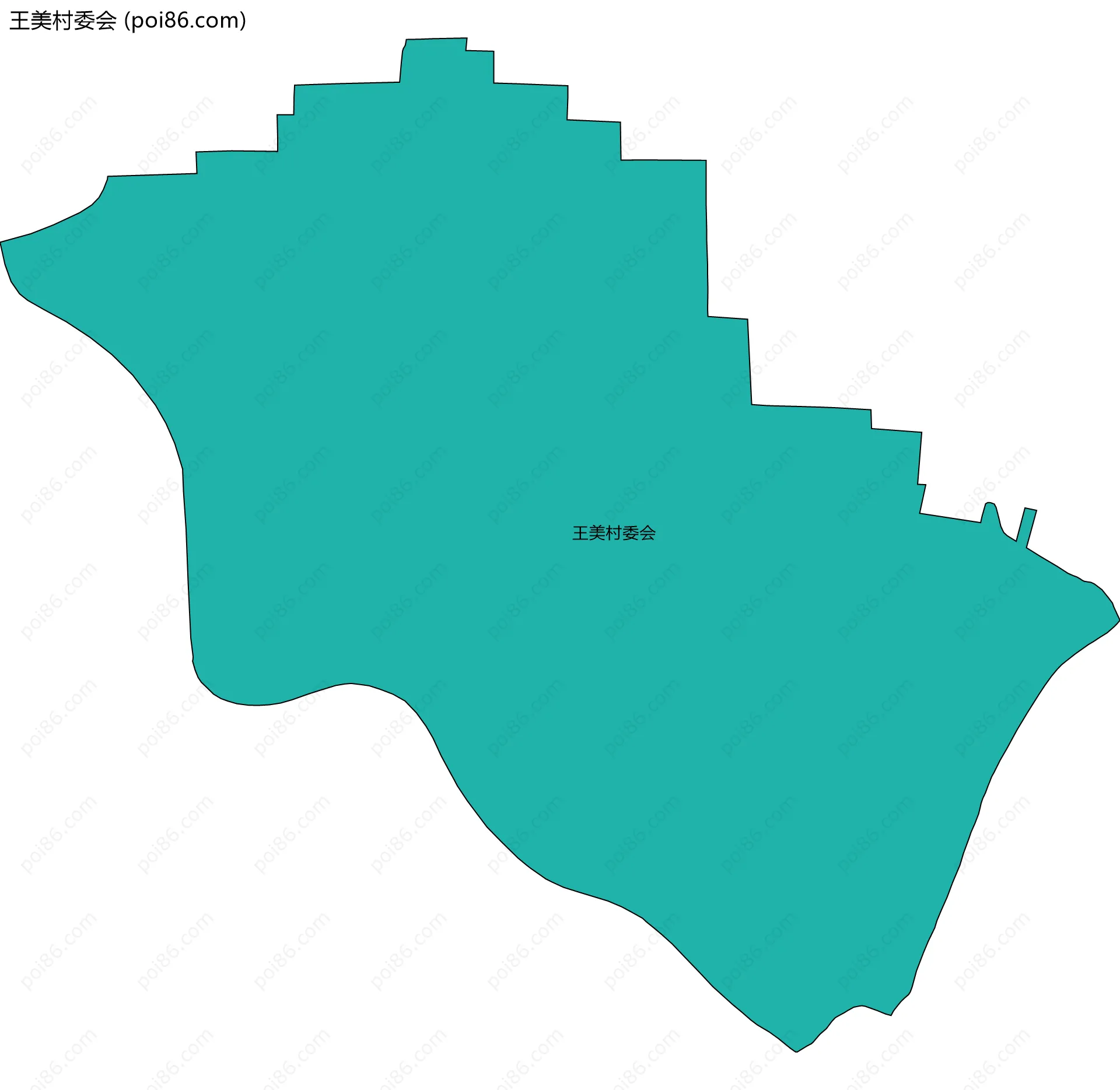 王美村委会边界地图
