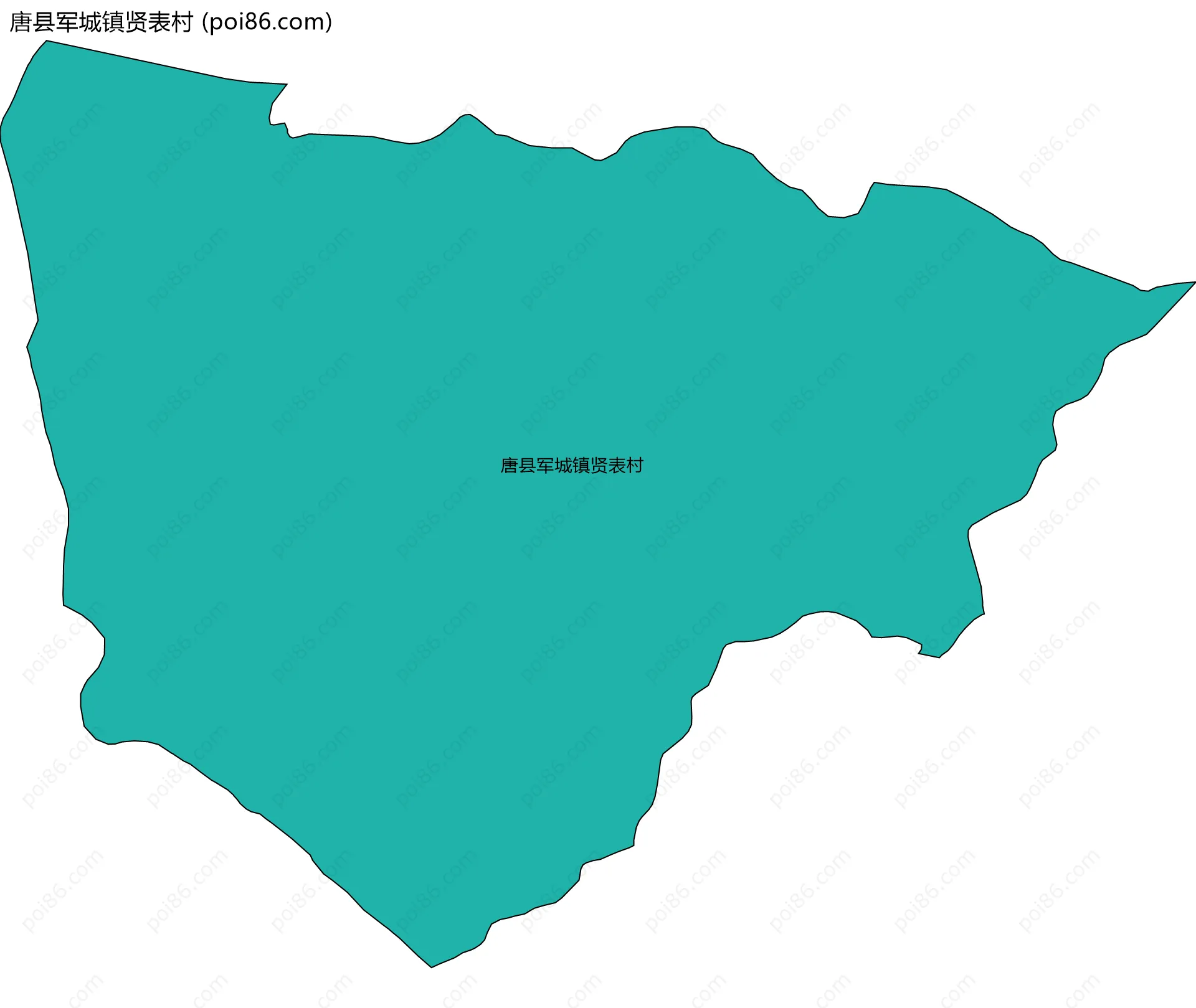 唐县军城镇贤表村边界地图