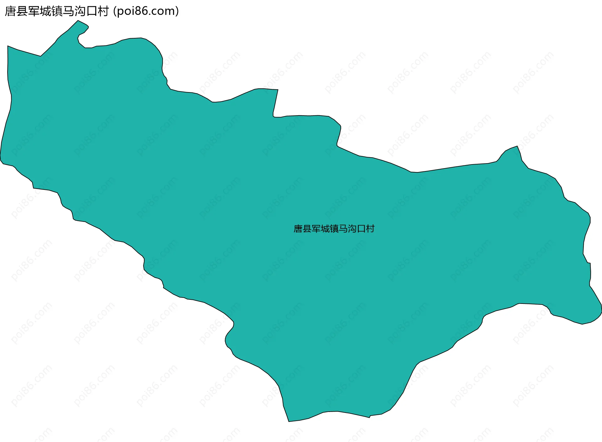 唐县军城镇马沟口村边界地图