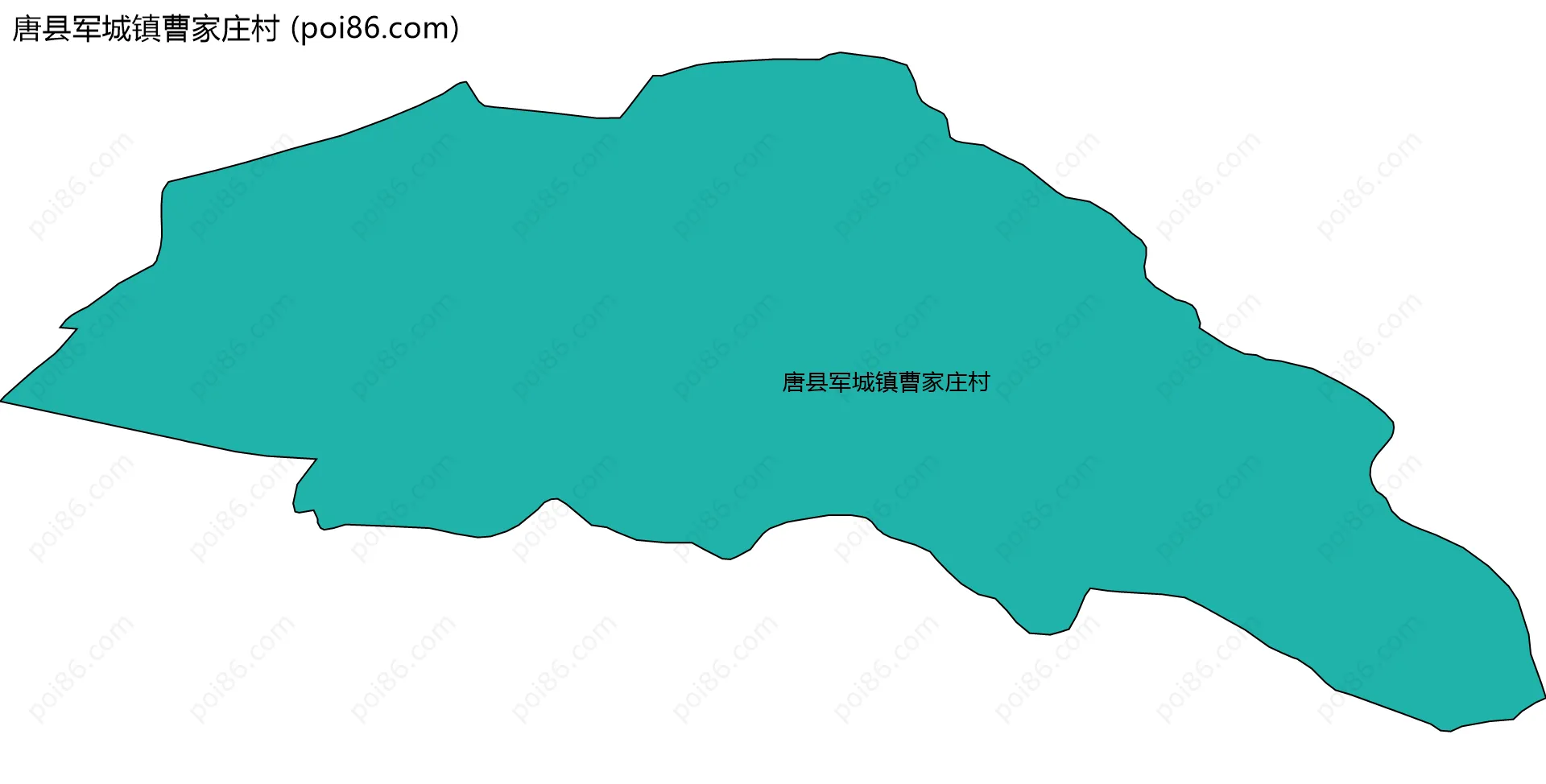 唐县军城镇曹家庄村边界地图