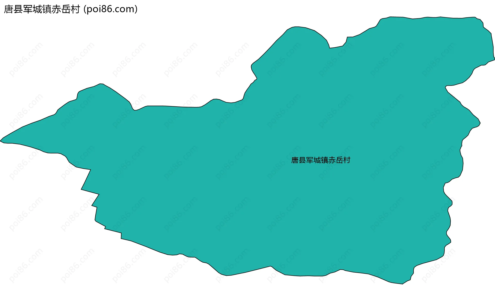 唐县军城镇赤岳村边界地图