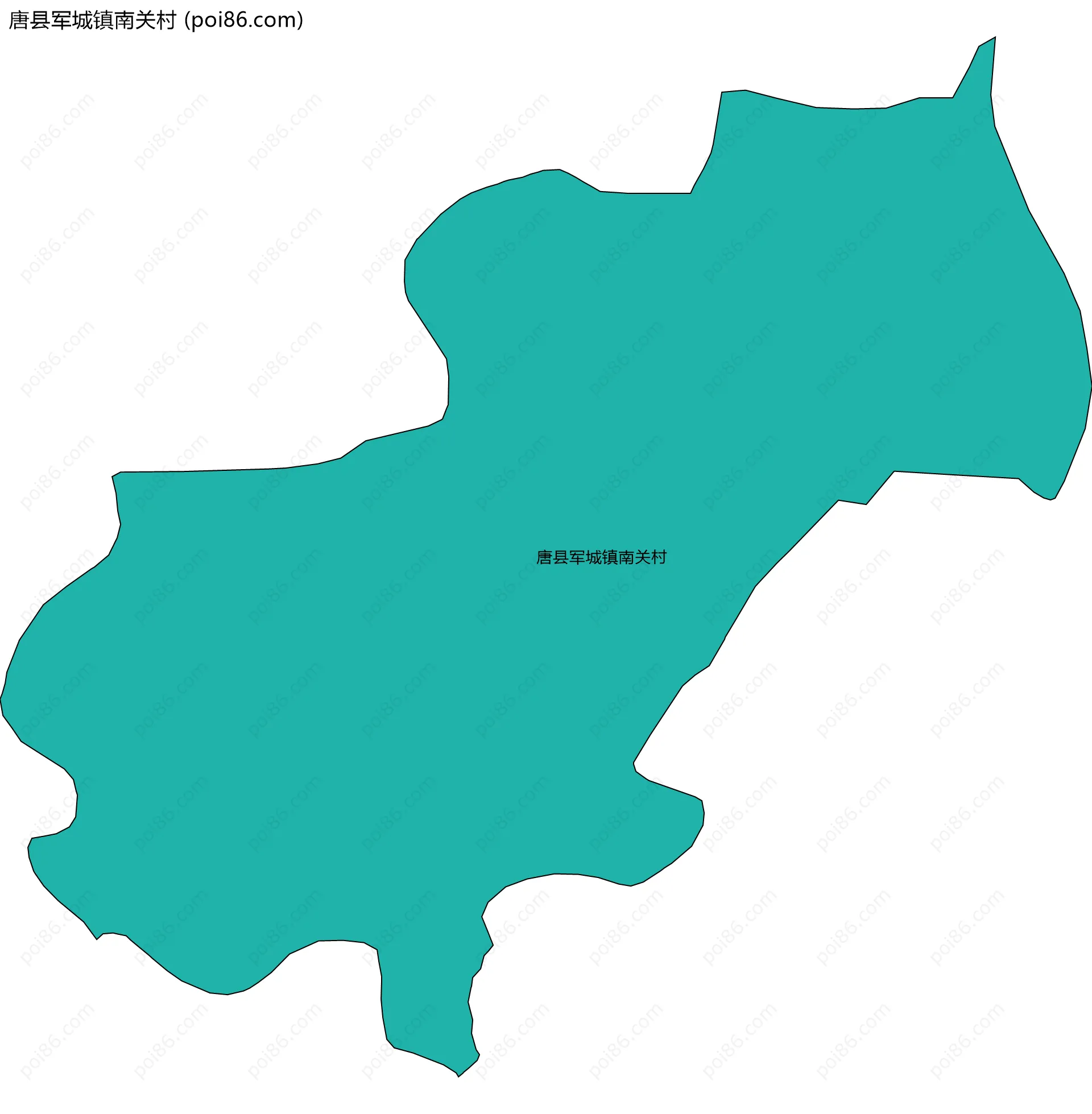 唐县军城镇南关村边界地图