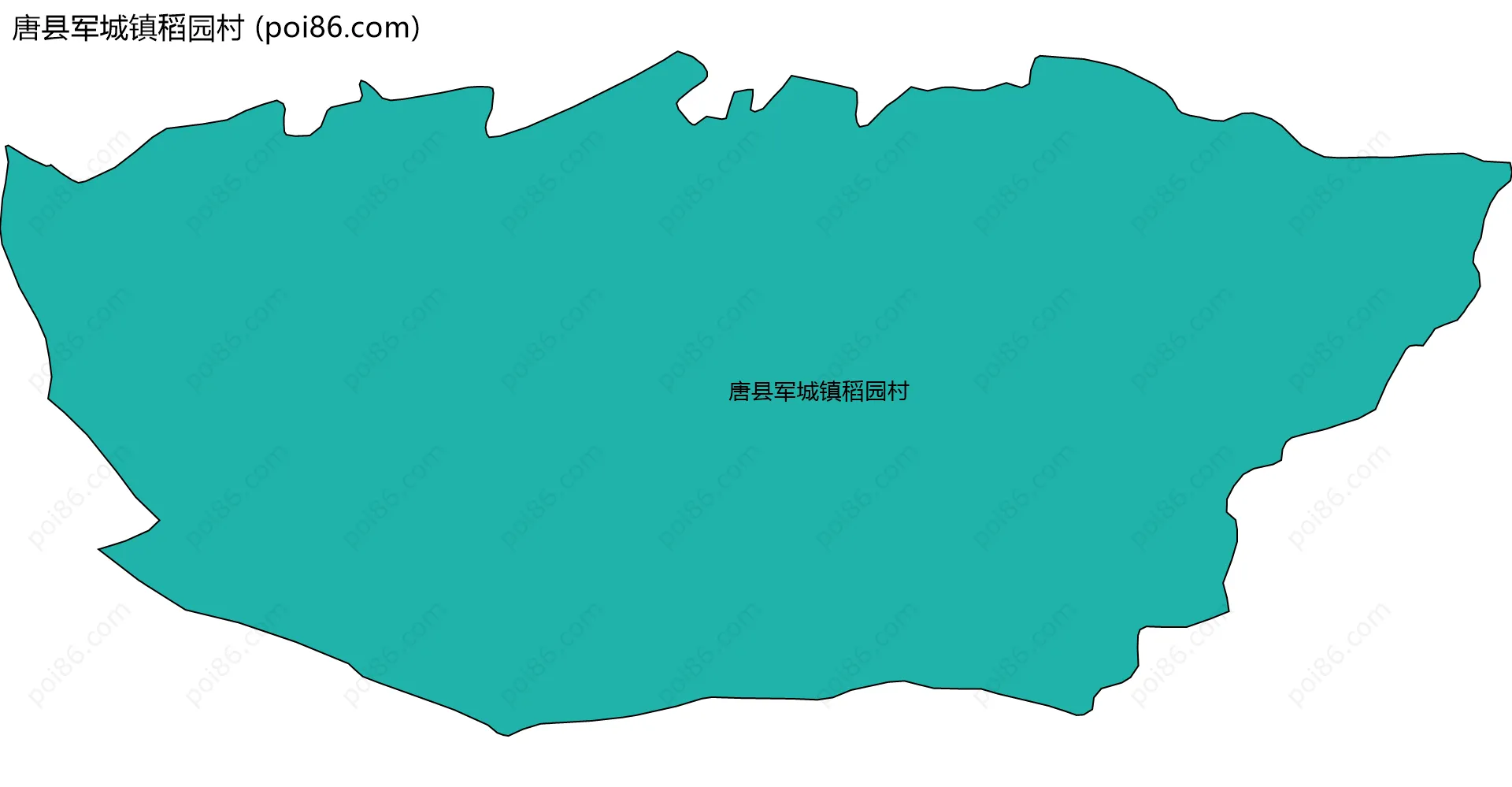 唐县军城镇稻园村边界地图