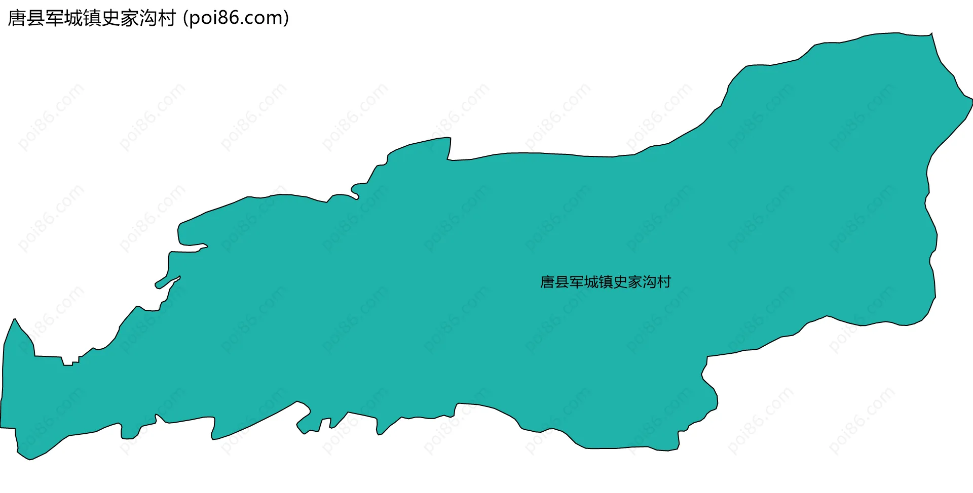 唐县军城镇史家沟村边界地图